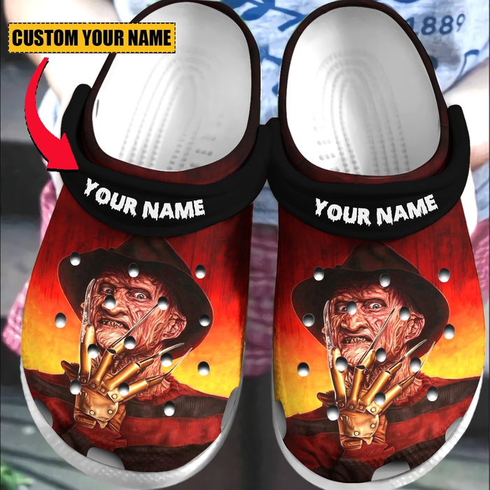 Freddy Krueger Horror Movie Crocs Crocband Clogs Shoes Comfortable For Men Women and Kids