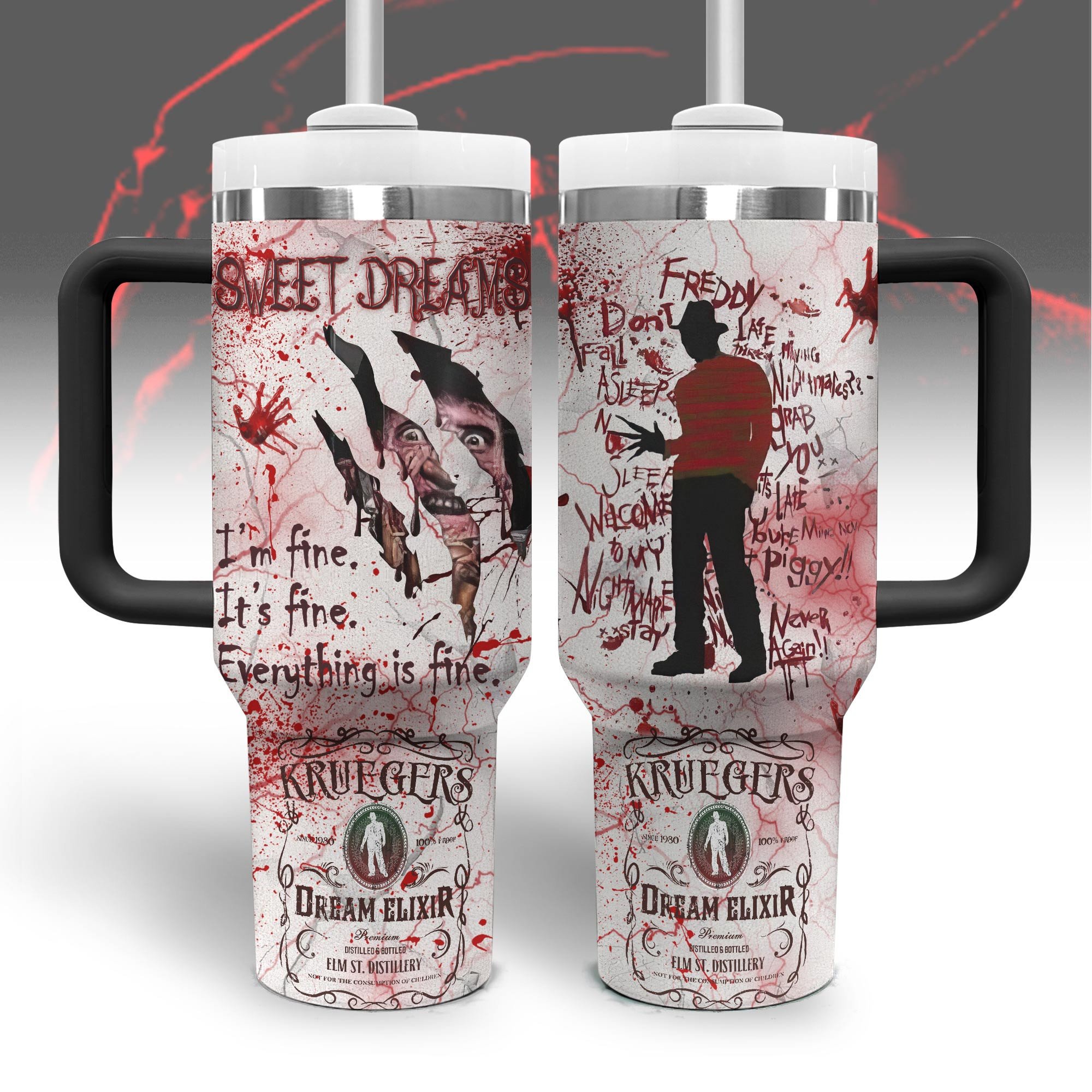 Freddy Krueger Movies Custom Stanley Cup 40 oz 30 oz Tumbler With HandleTVC2301329