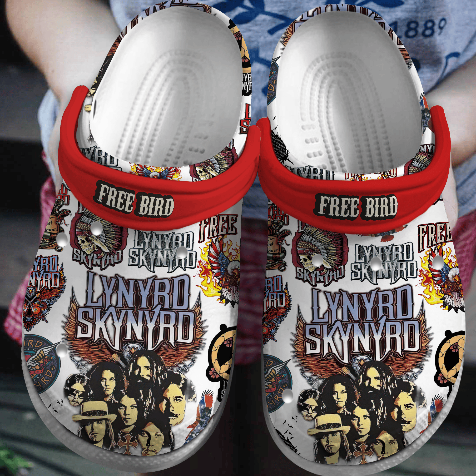 Free Bird Lynyrd Skynyrd Music Crocs Crocband Clogs Shoes Comfortable For Men Women and Kids