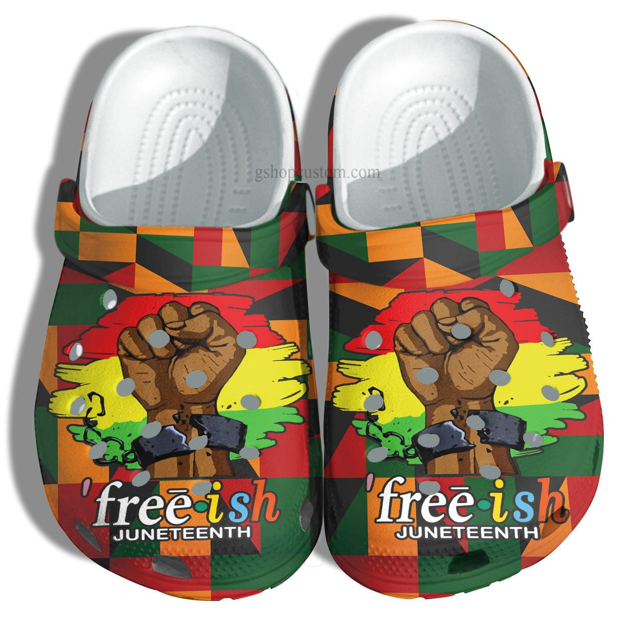 Freeish Juneteenth Africa Culture Shoes Gift Black Girl - America Free-Ish Juneteenth Shoes Croc Clogs
