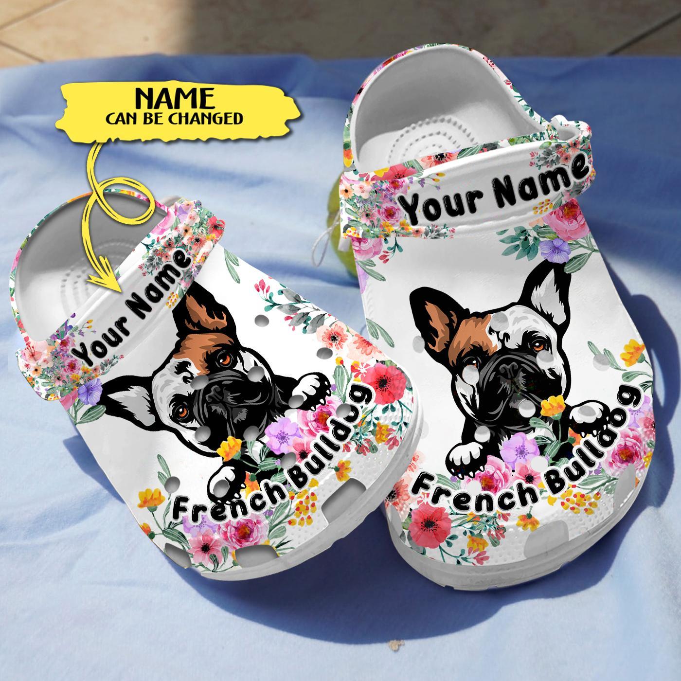French Bulldog Crocs Crocband Clogs Shoes Comfortable For Men Women and Kids