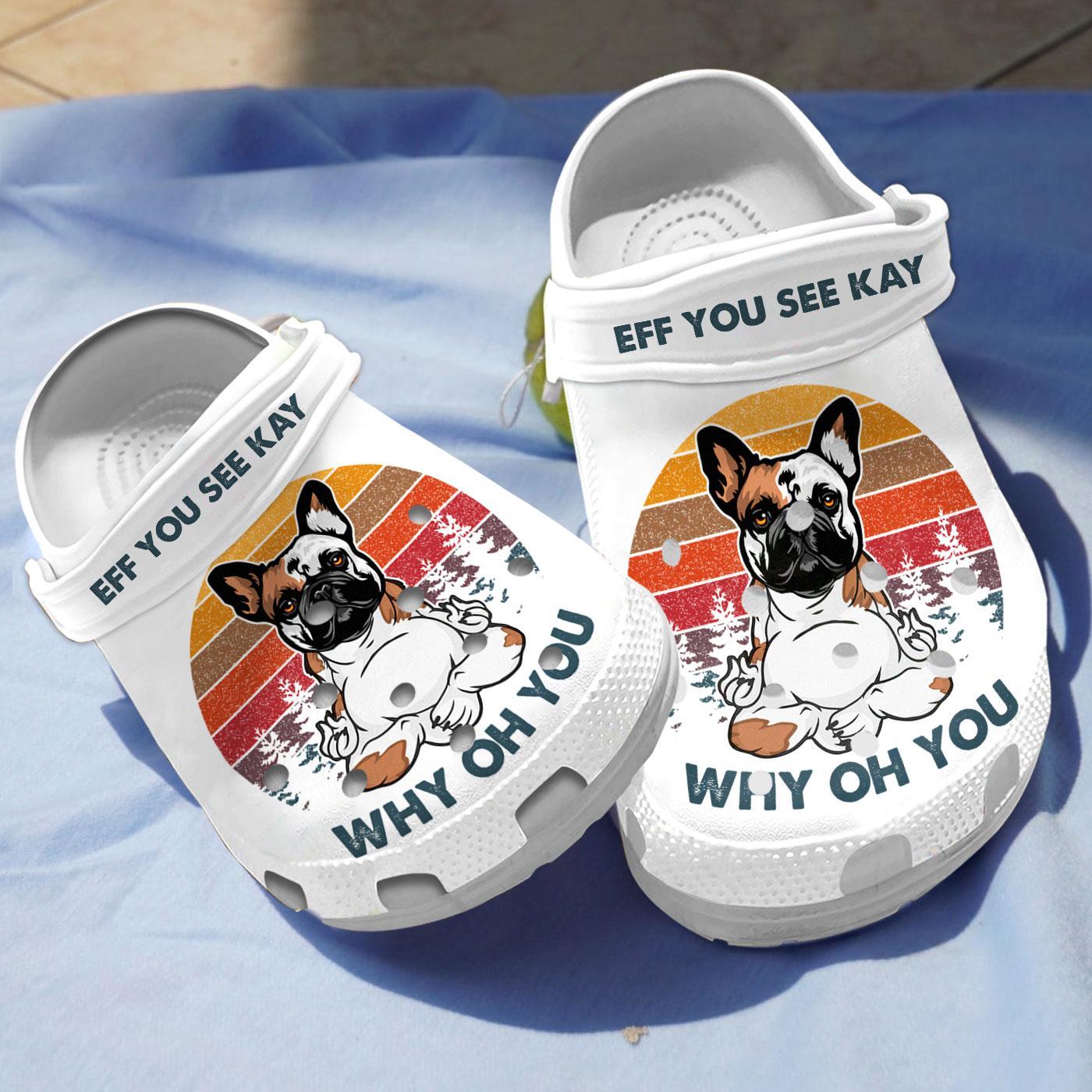 French Bulldog Crocs Crocband Clogs Shoes Comfortable For Men Women and Kids