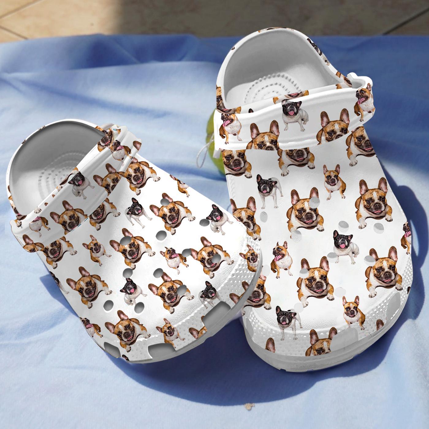 French bulldog Crocs Crocband Clogs Shoes Comfortable For Men Women and Kids