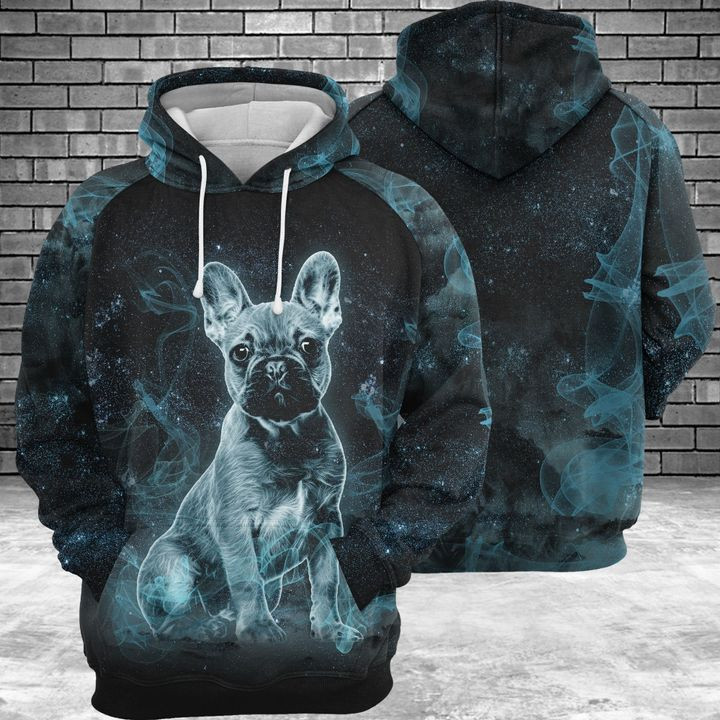 French Bulldog Galaxy 3D All Over Print Hoodie, Zip Hoodie