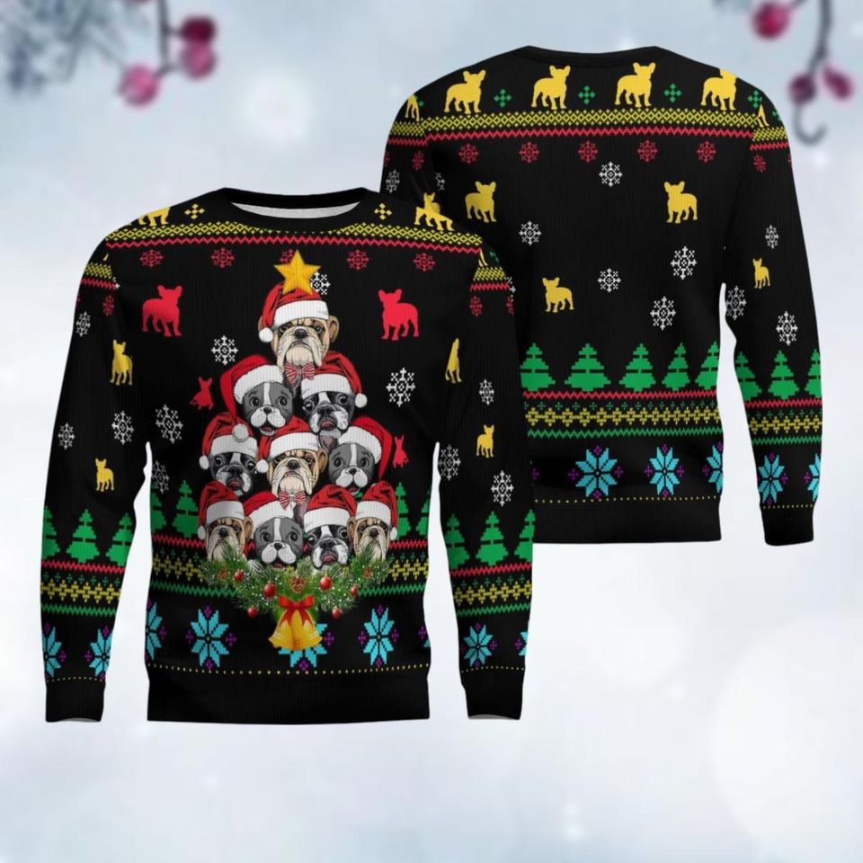 French Bulldog Ugly Christmas Sweater, Christmas French Bulldog