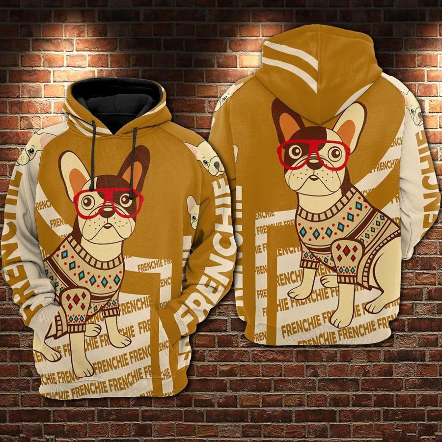 FRENCHIE 3D All Over Print Hoodie, Zip Hoodie