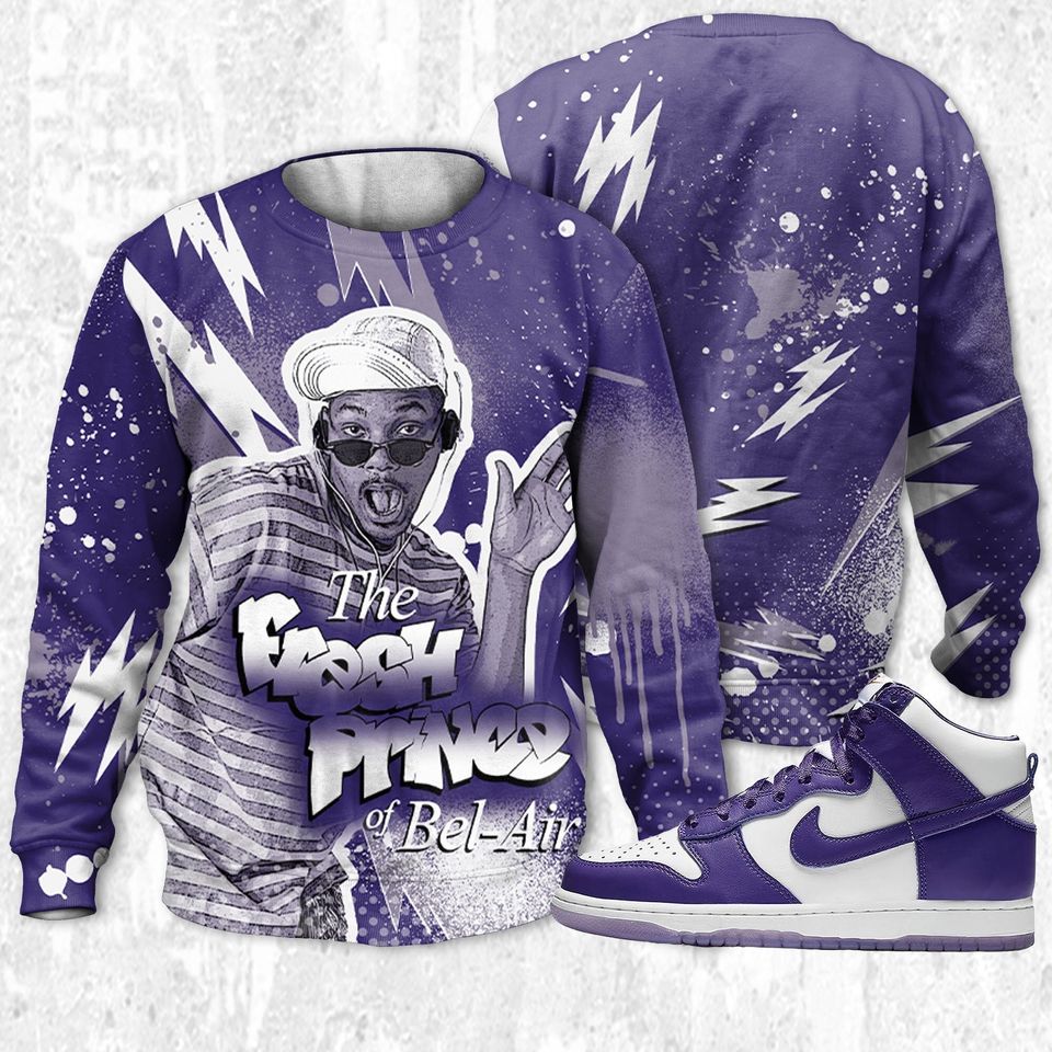 Fresh Prince 3D Zigzag Lighting Unisex Sweatshirt 3D