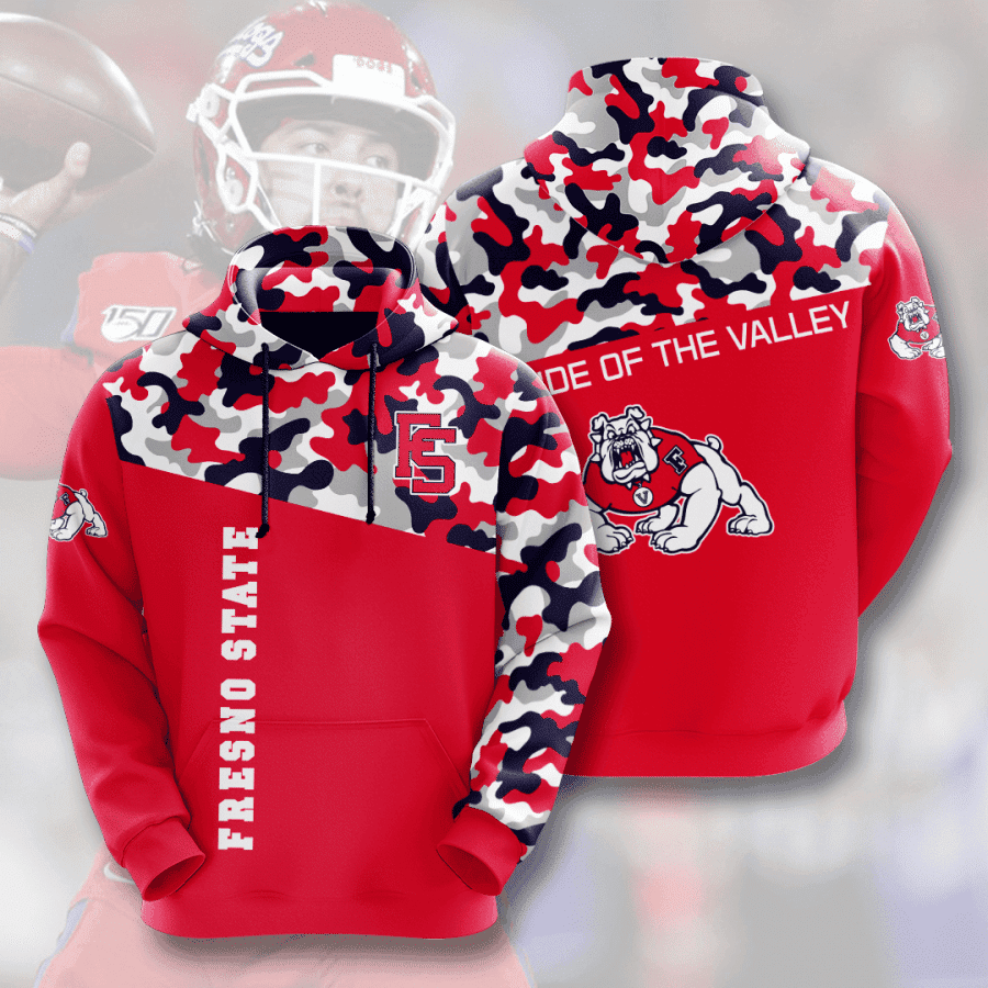 Fresno State Bulldogs 3D All Over Print Hoodie, Zip Hoodie