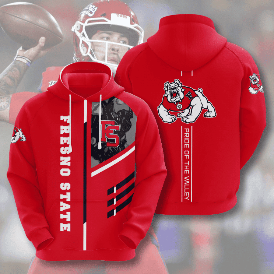 Fresno State Bulldogs 3D All Over Print Hoodie, Zip Hoodie
