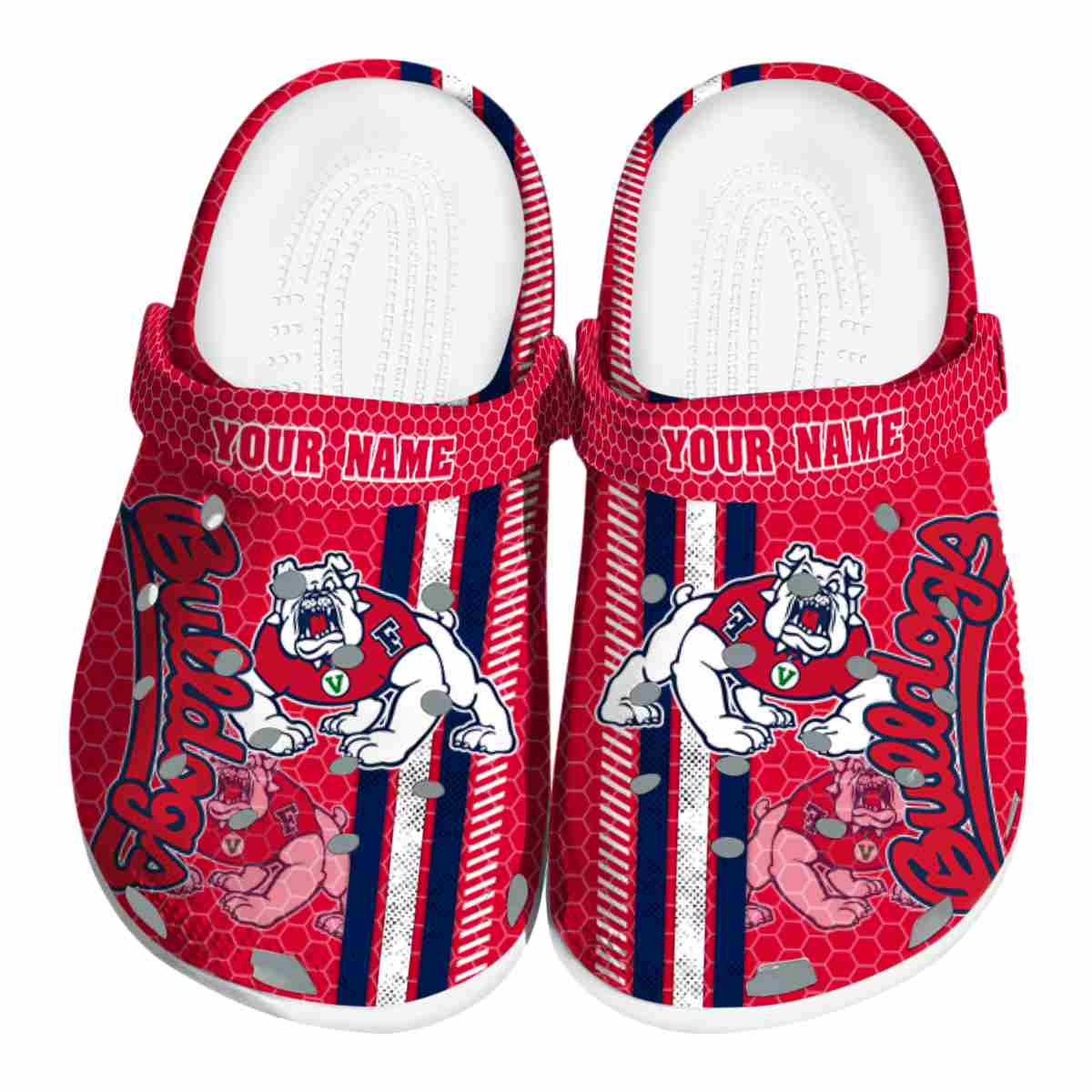 Fresno State Bulldogs NCAA Sport Crocs Crocband Clogs Shoes Comfortable For Men Women and Kids