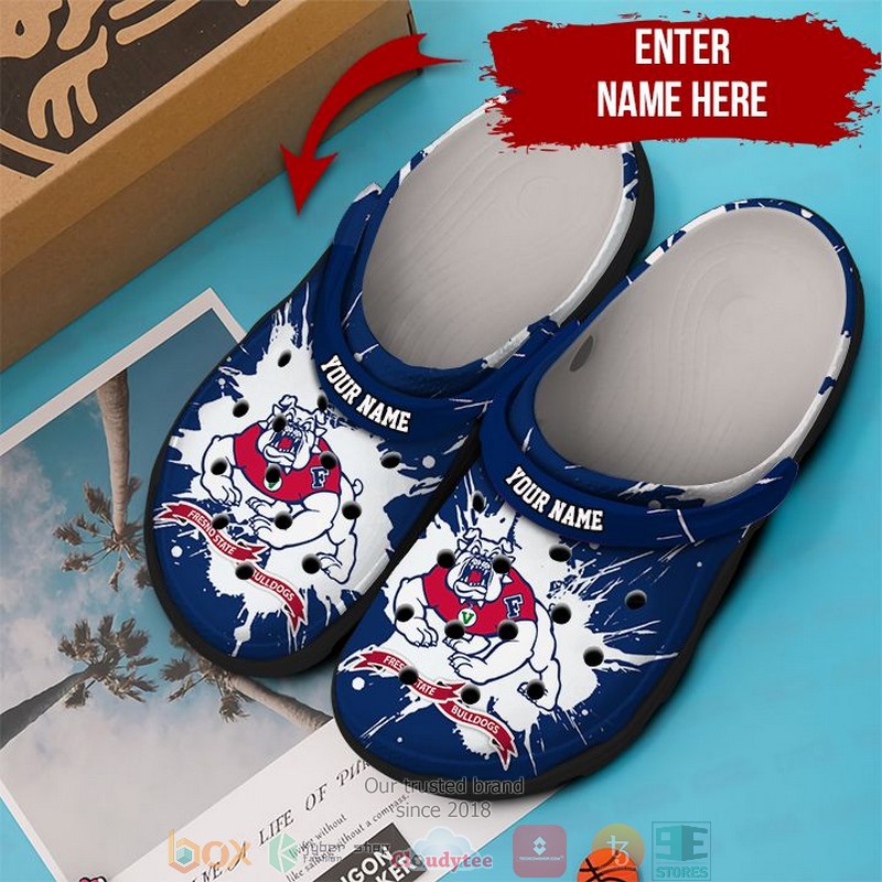 Fresno State Bulldogs NCAA Sport Crocs Crocband Clogs Shoes Comfortable For Men Women and Kids