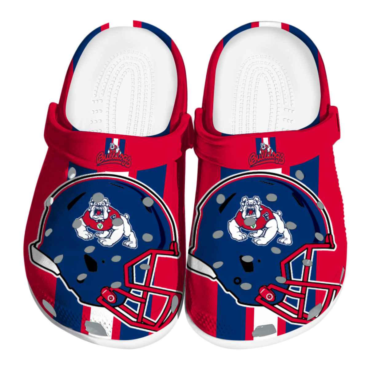 Fresno State Bulldogs NCAA Sport Crocs Crocband Clogs Shoes Comfortable For Men Women and Kids