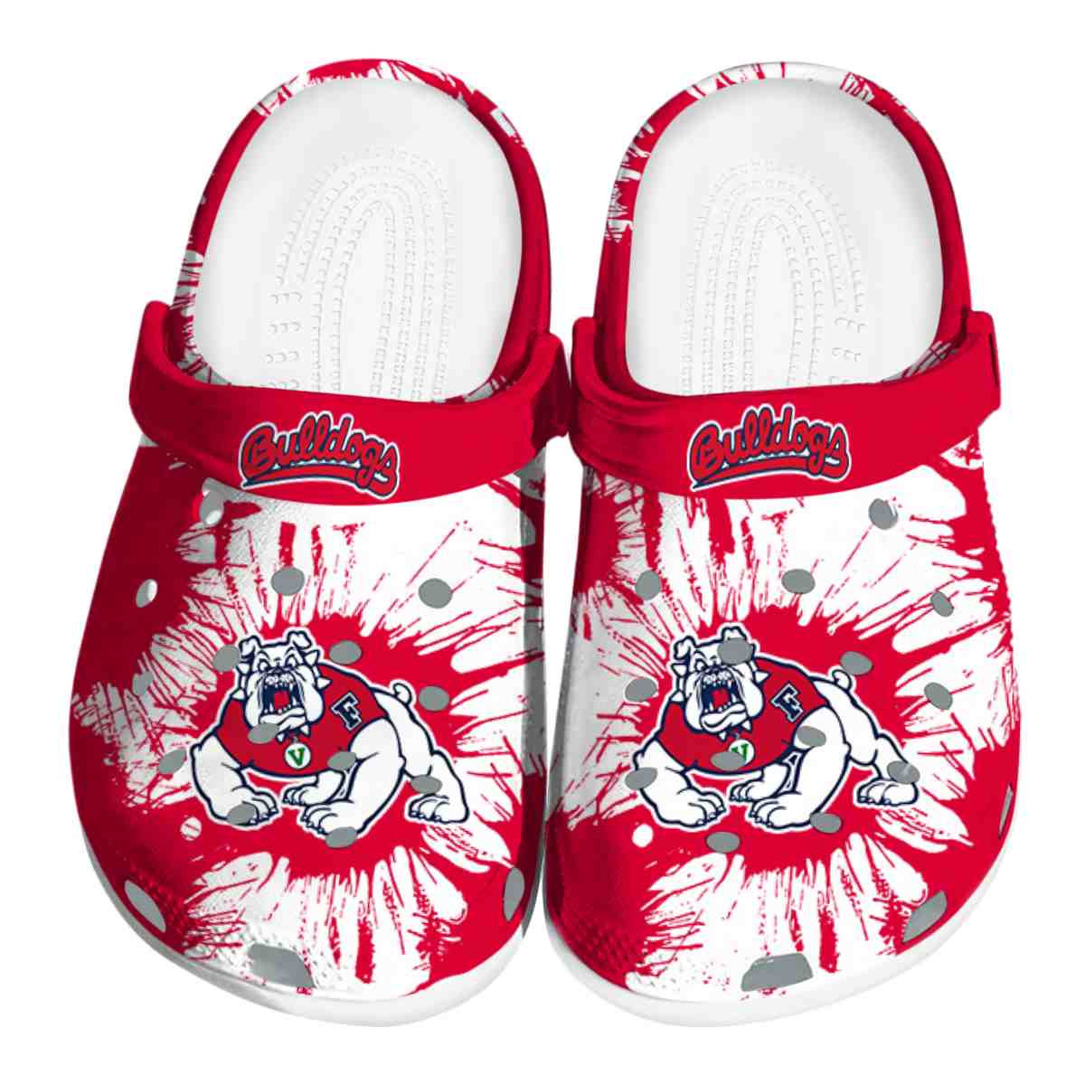 Fresno State Bulldogs NCAA Sport Crocs Crocband Clogs Shoes Comfortable For Men Women and Kids