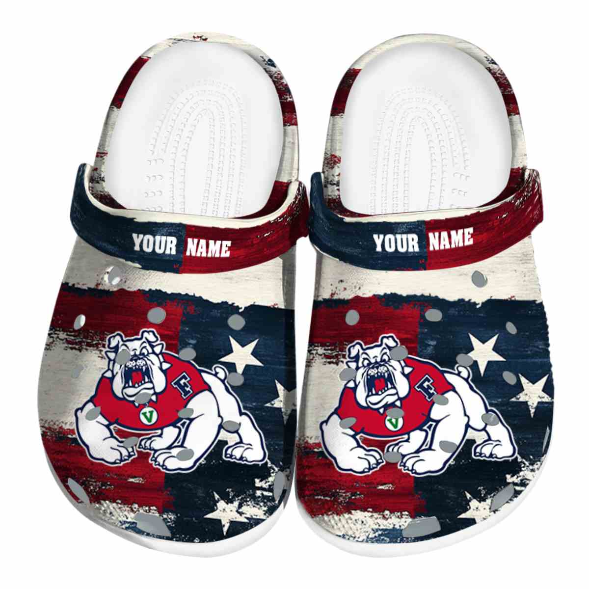 Fresno State Bulldogs NCAA Sport Crocs Crocband Clogs Shoes Comfortable For Men Women and Kids