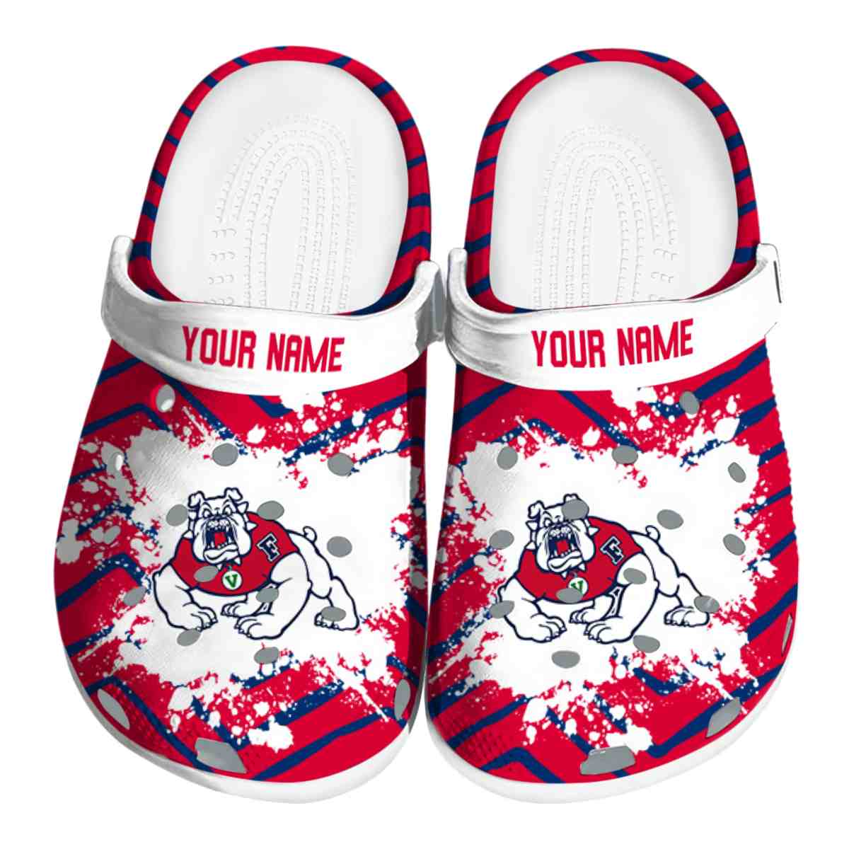 Fresno State Bulldogs NCAA Sport Crocs Crocband Clogs Shoes Comfortable For Men Women and Kids