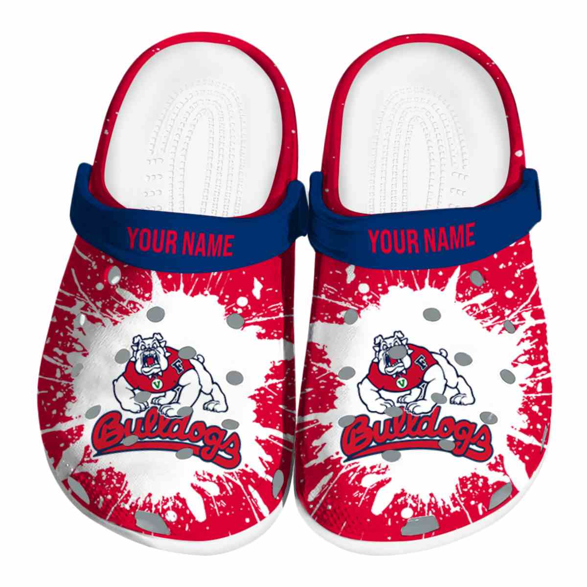Fresno State Bulldogs NCAA Sport Crocs Crocband Clogs Shoes Comfortable For Men Women and Kids