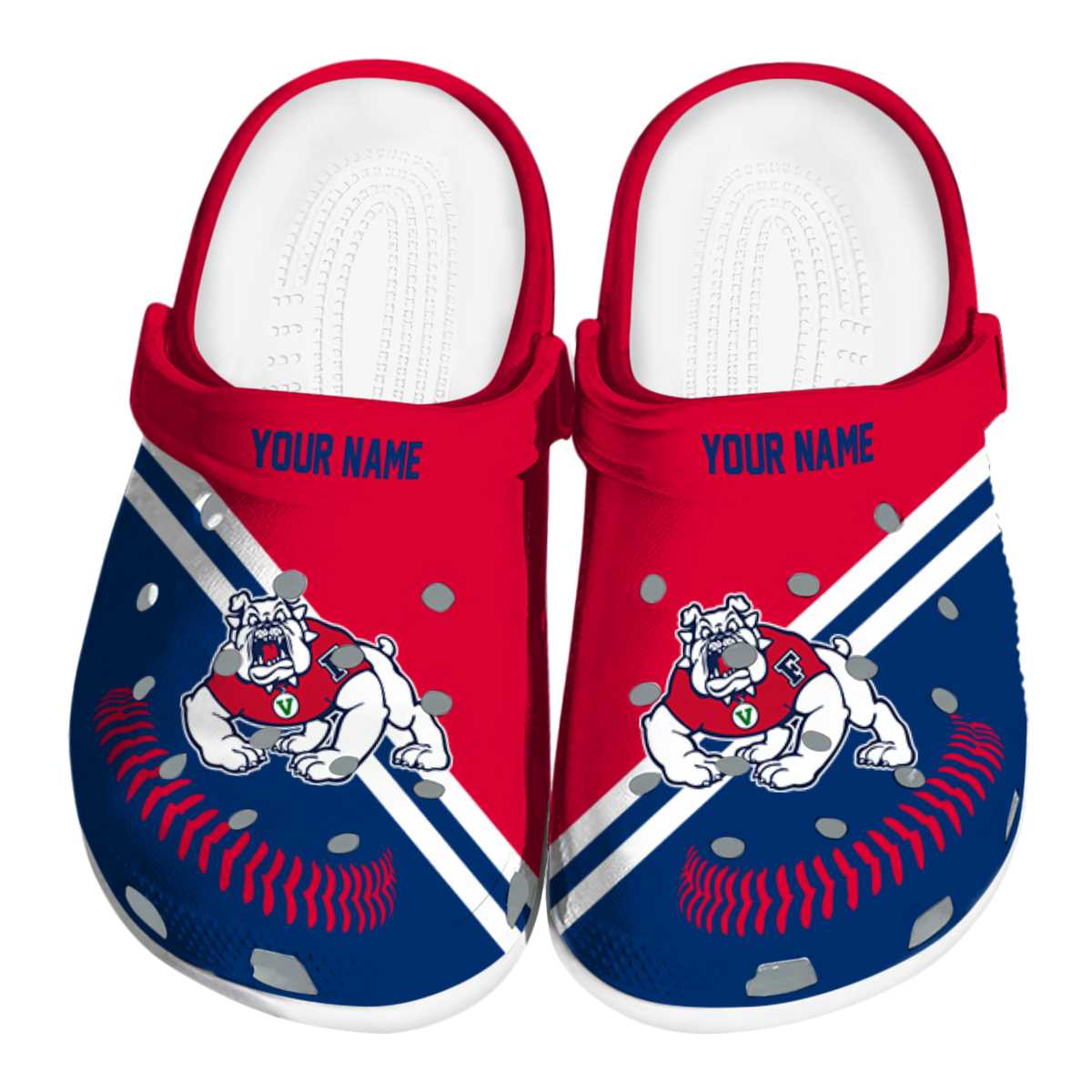 Fresno State Bulldogs NCAA Sport Crocs Crocband Clogs Shoes Comfortable For Men Women and Kids