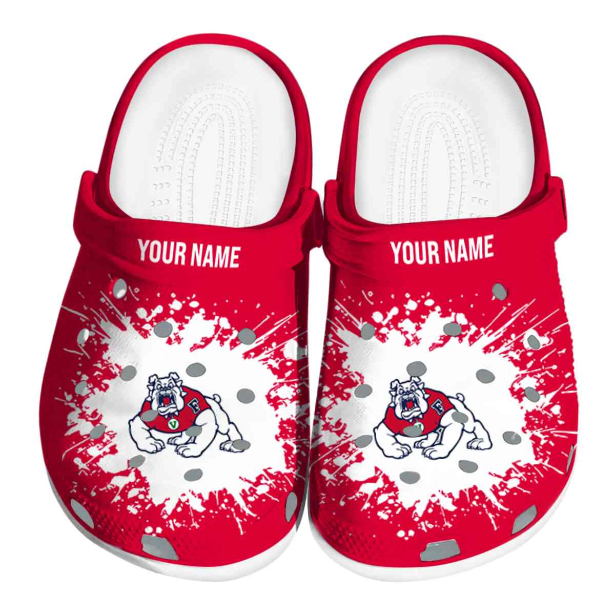 Fresno State Bulldogs NCAA Sport Crocs Crocband Clogs Shoes Comfortable For Men Women and Kids