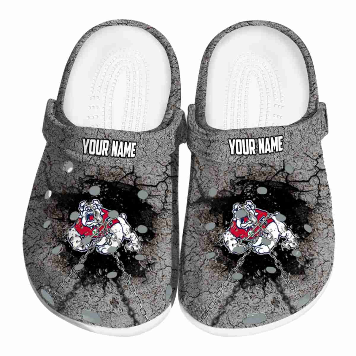 Fresno State Bulldogs NCAA Sport Crocs Crocband Clogs Shoes Comfortable For Men Women and Kids