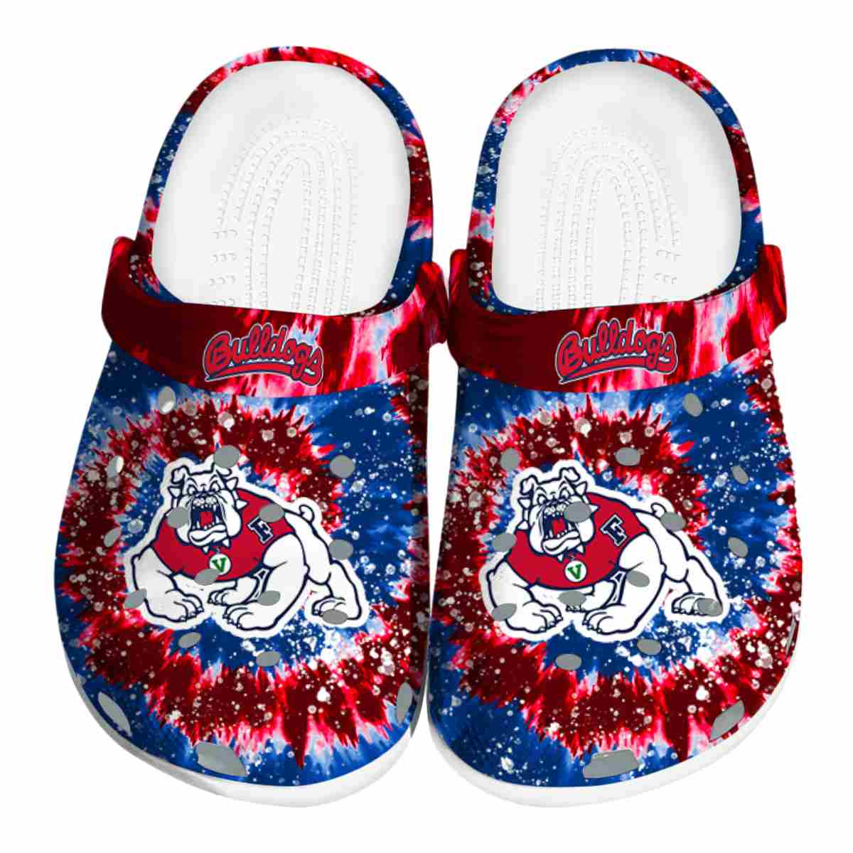 Fresno State Bulldogs NCAA Sport Crocs Crocband Clogs Shoes Comfortable For Men Women and Kids