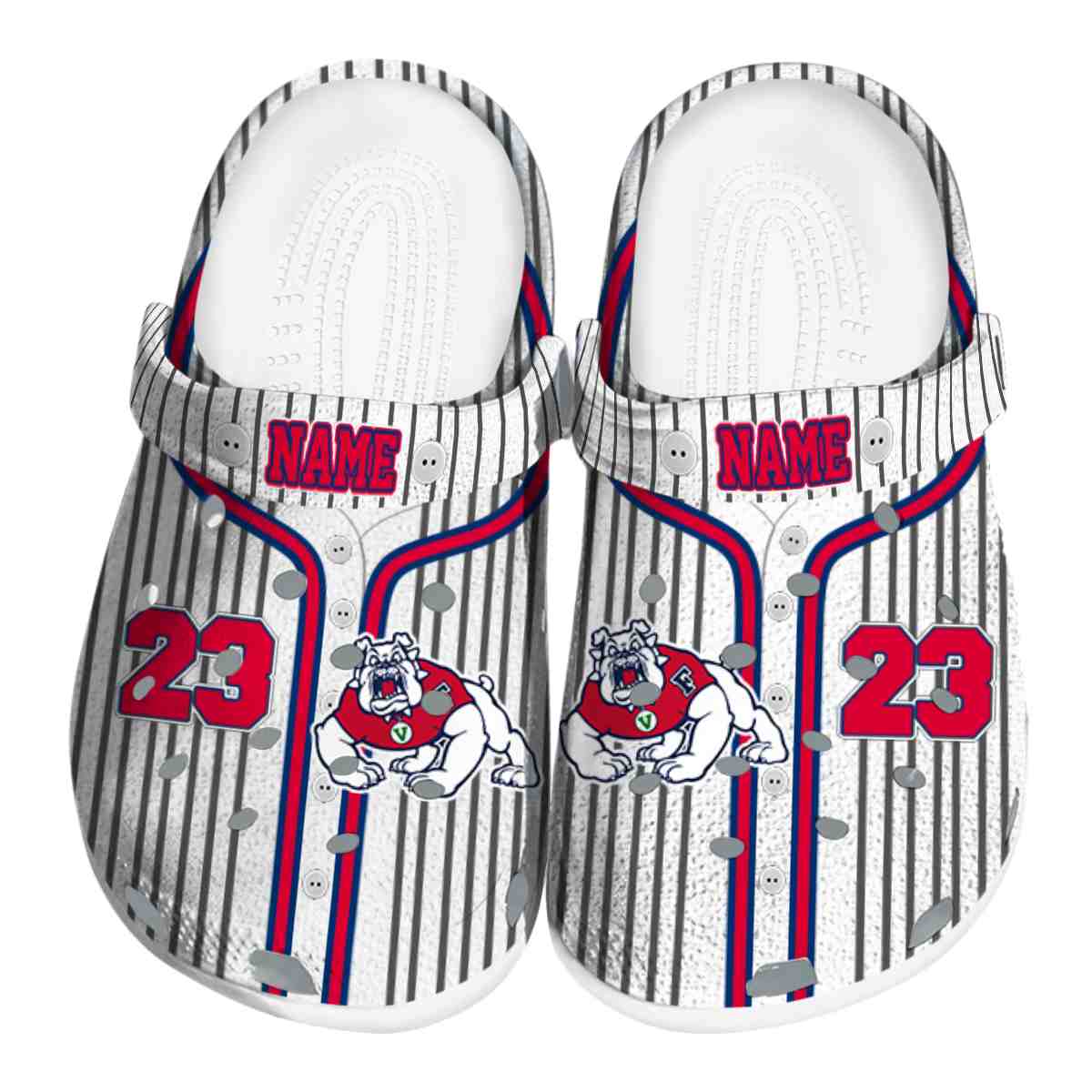 Fresno State Bulldogs NCAA Sport Crocs Crocband Clogs Shoes Comfortable For Men Women and Kids