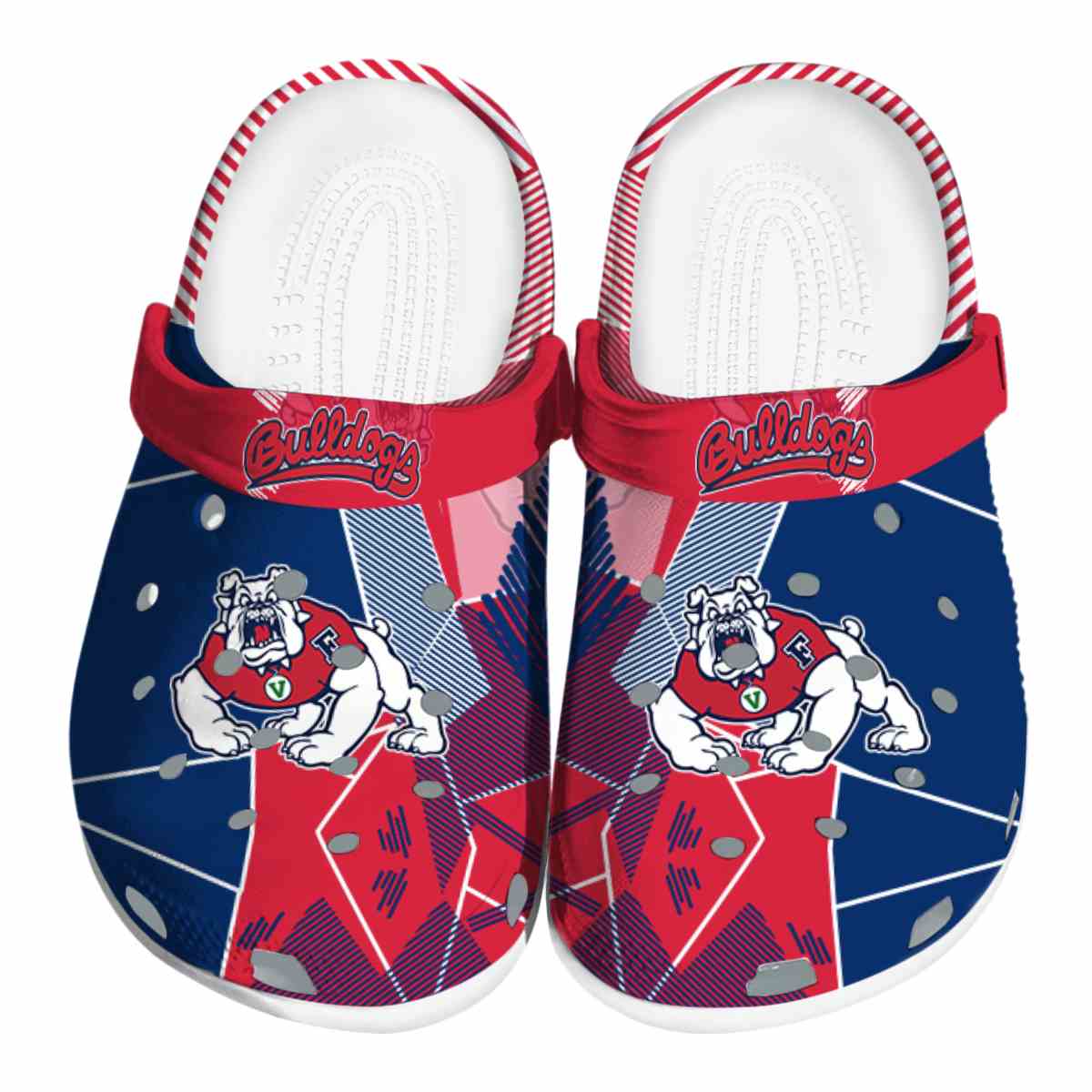 Fresno State Bulldogs NCAA Sport Crocs Crocband Clogs Shoes Comfortable For Men Women and Kids