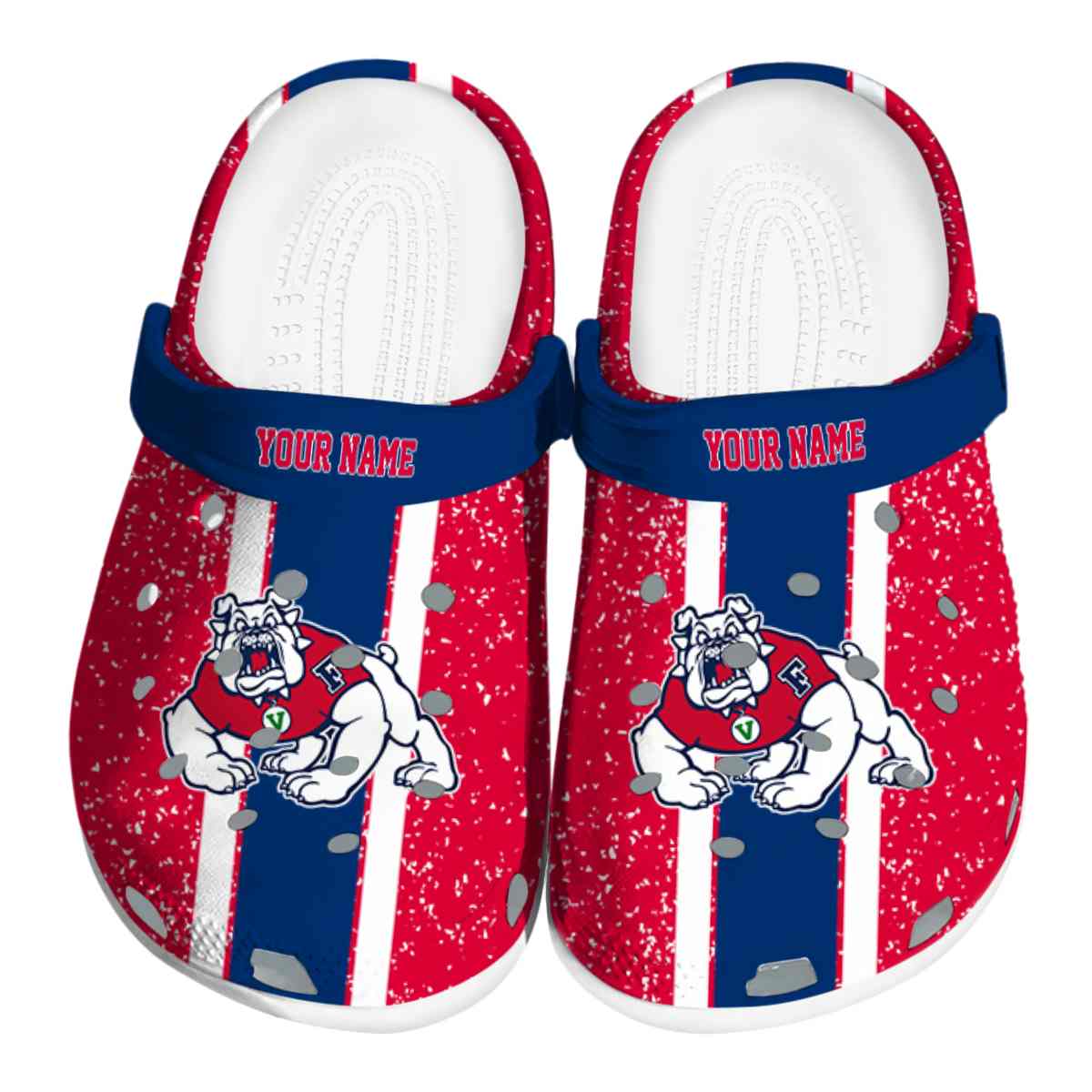 Fresno State Bulldogs NCAA Sport Crocs Crocband Clogs Shoes Comfortable For Men Women and Kids
