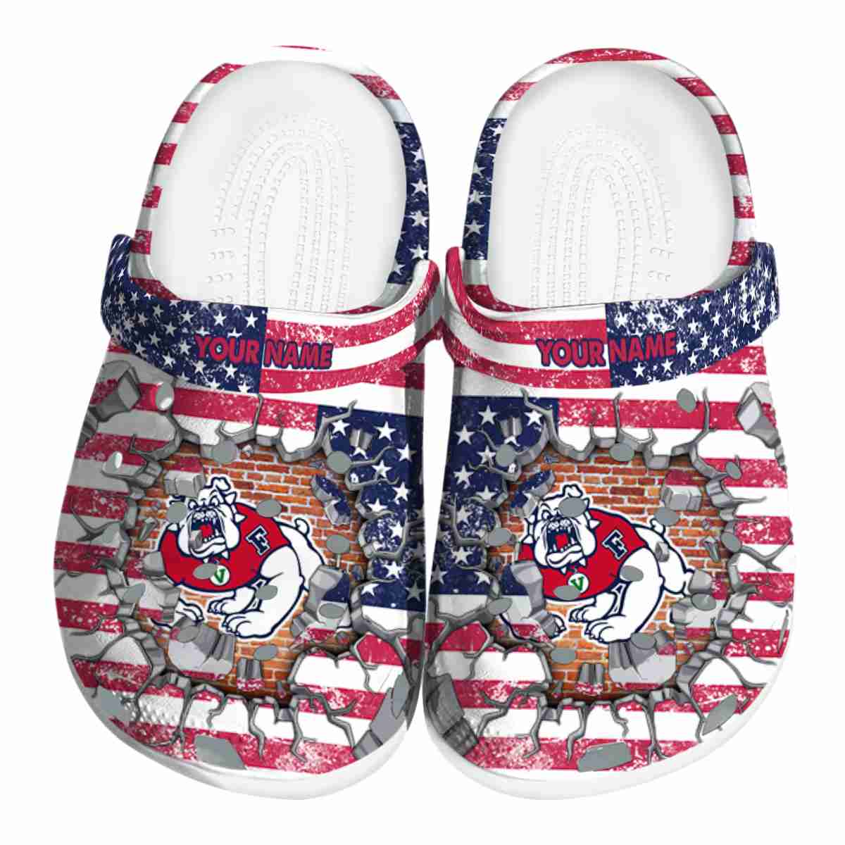 Fresno State Bulldogs NCAA Sport Crocs Crocband Clogs Shoes Comfortable For Men Women and Kids