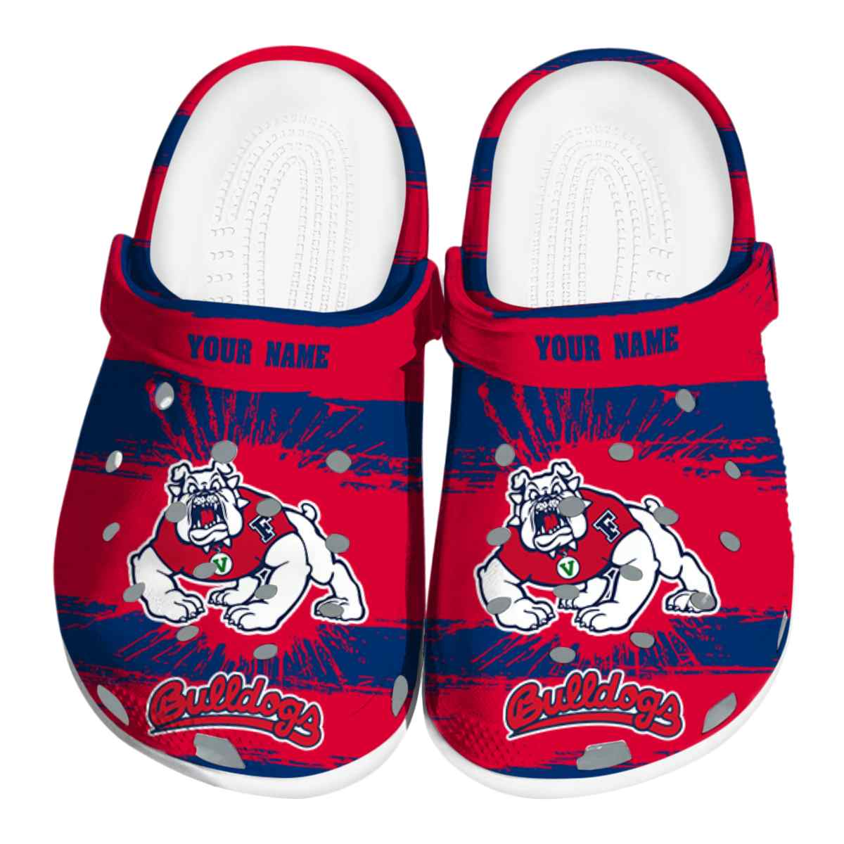 Fresno State Bulldogs NCAA Sport Crocs Crocband Clogs Shoes Comfortable For Men Women and Kids
