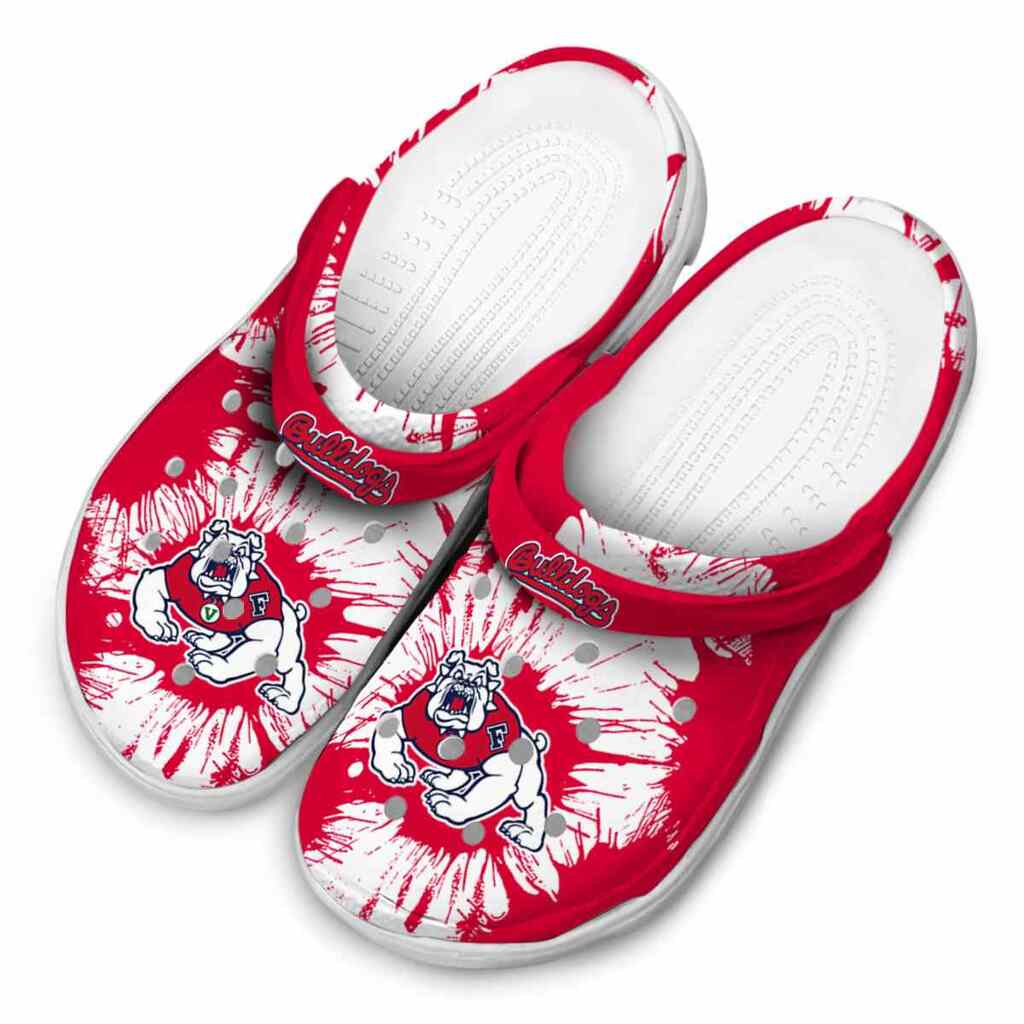 Fresno State Bulldogs Splatter Graphics ClogTVC1801751 - Image 4