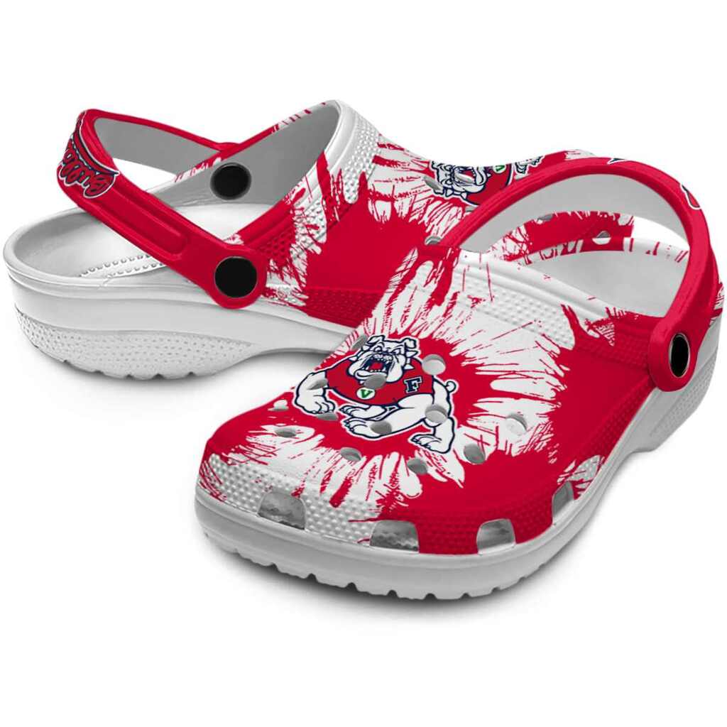 Fresno State Bulldogs Splatter Graphics ClogTVC1801751 - Image 3