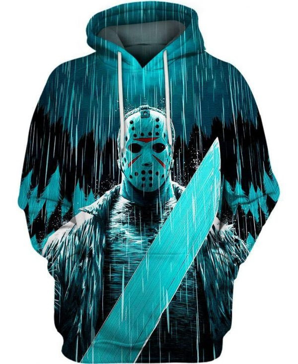 Friday The 13Th Jason Voorhees Art 3D All Over Print Hoodie, Zip Hoodie