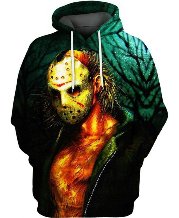 Friday The 13th Jason Voorhees Hockey Mask 3D All Over Print Hoodie, Zip Hoodie