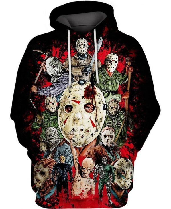 Friday The 13Th Jason Voorhees Puzzle 3D All Over Print Hoodie, Zip Hoodie