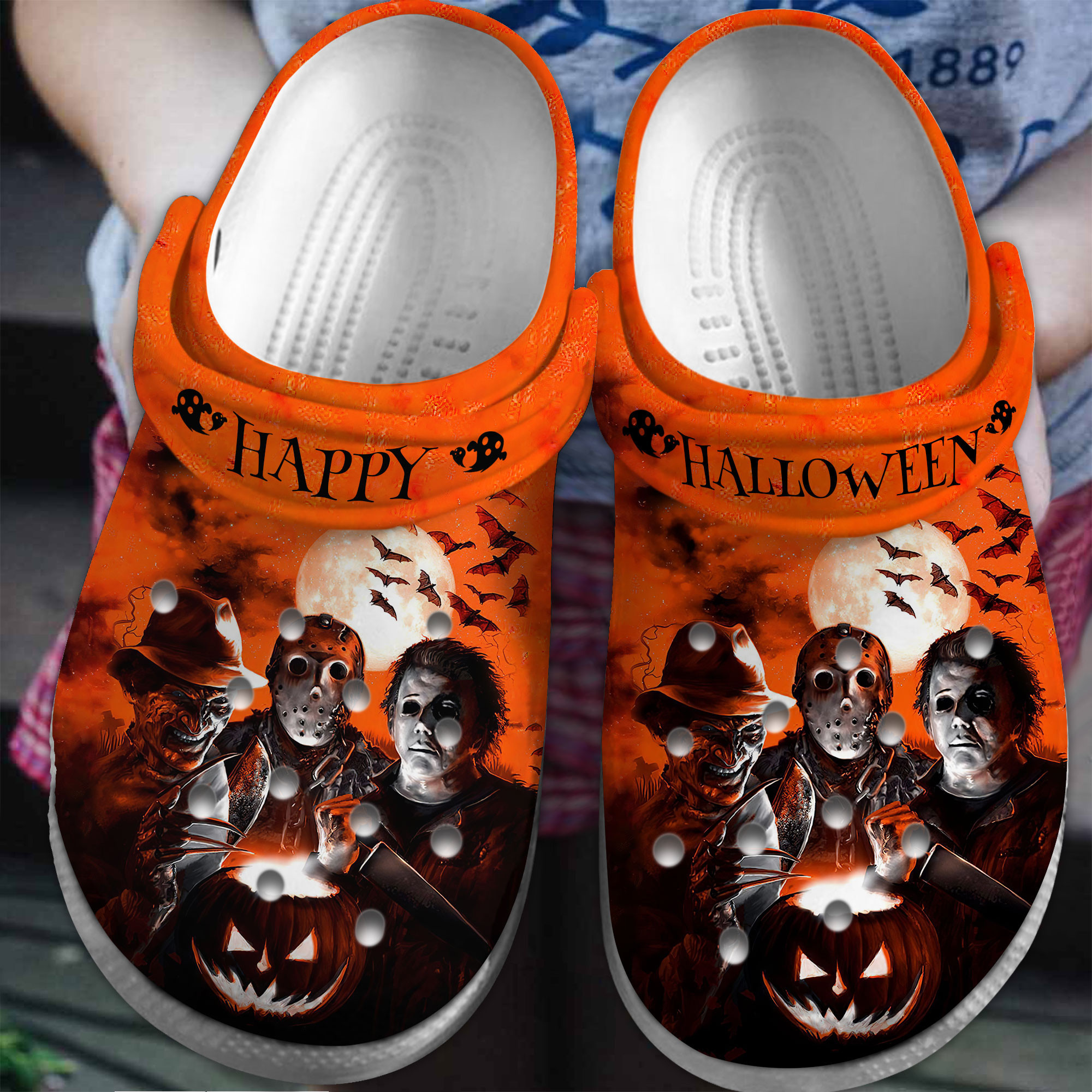 Friday the 13th Movie Crocs Crocband Clogs Shoes Comfortable For Men Women and Kids