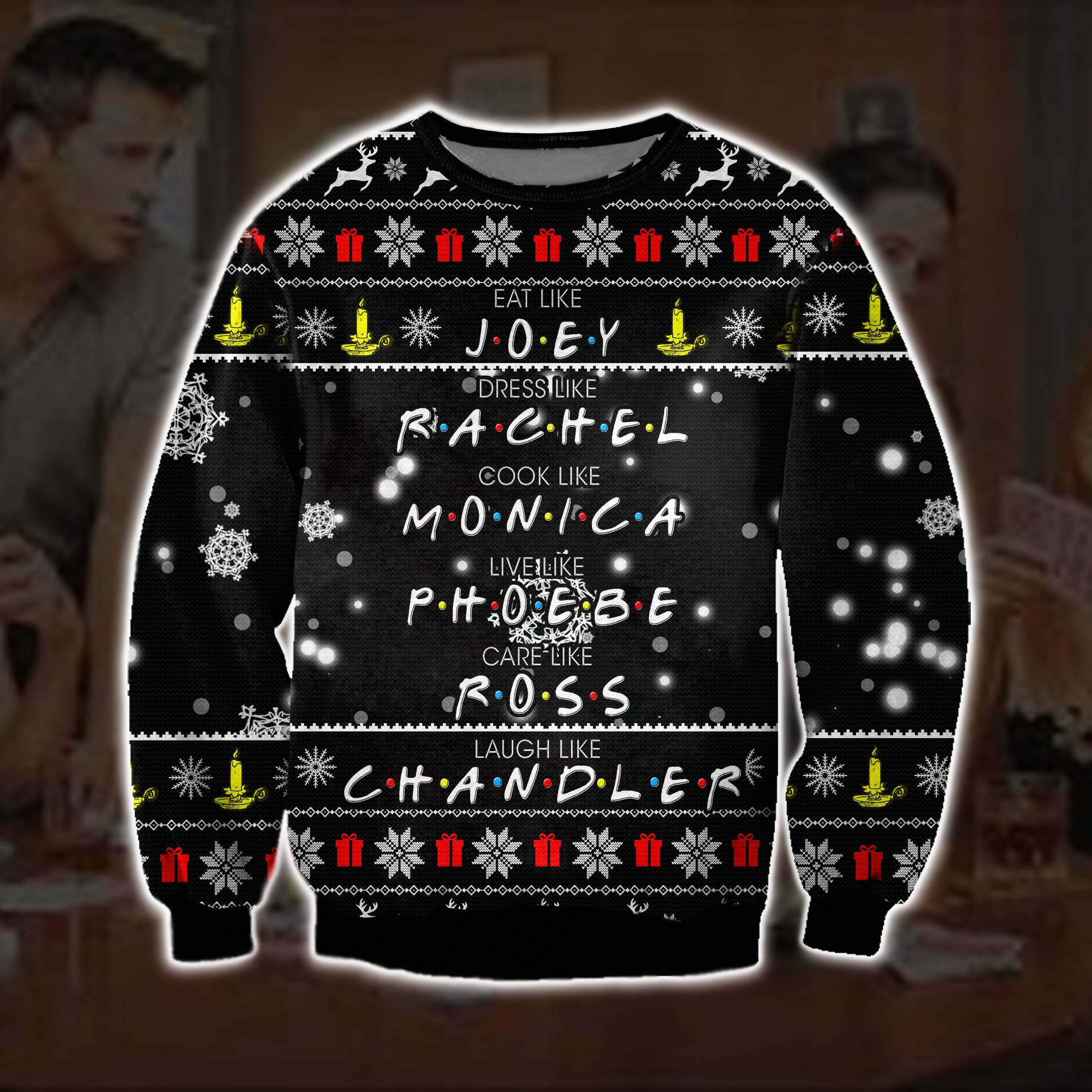 Friends American Sitcom Ugly Christmas Sweater Adult 3D Funny Matching for family