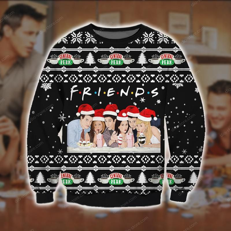 Friends Art Ugly Christmas Sweater Adult 3D Funny Matching for family