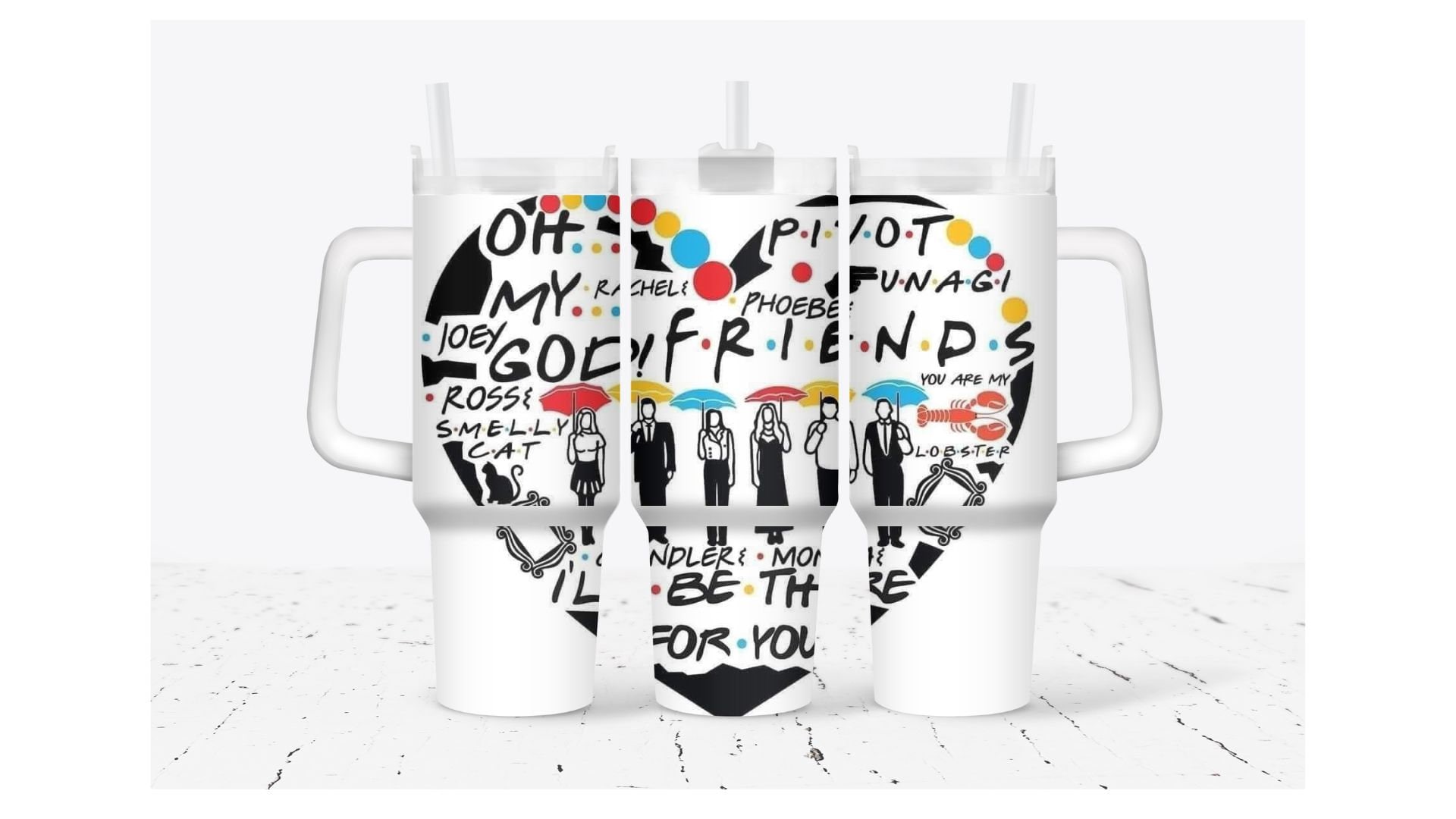 Friends Big Heart Custom Stanley Cup 40 oz 30 oz Tumbler With HandleTVC2301919