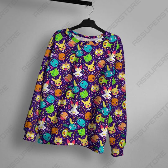 Friends Bulbasaur Squirtle Sweatshirt Cute Japanese Anime Sweatshirt Squirtle Bulbasaur Shirt Gifts - Image 12