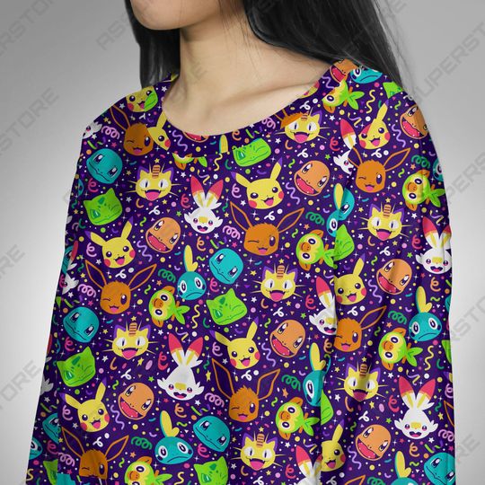 Friends Bulbasaur Squirtle Sweatshirt Cute Japanese Anime Sweatshirt Squirtle Bulbasaur Shirt Gifts - Image 15