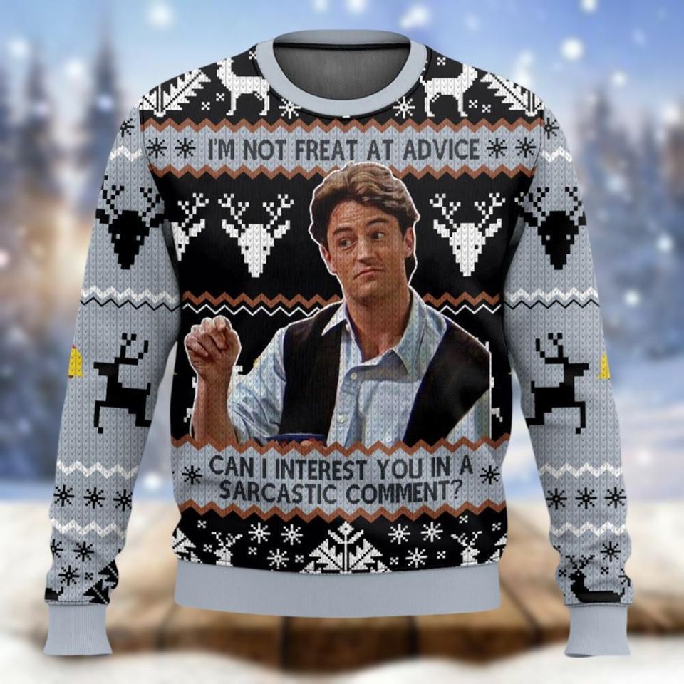 Friends Chandler Bing Ugly Sweater, Funny Chandler Bing Xmas Sweater