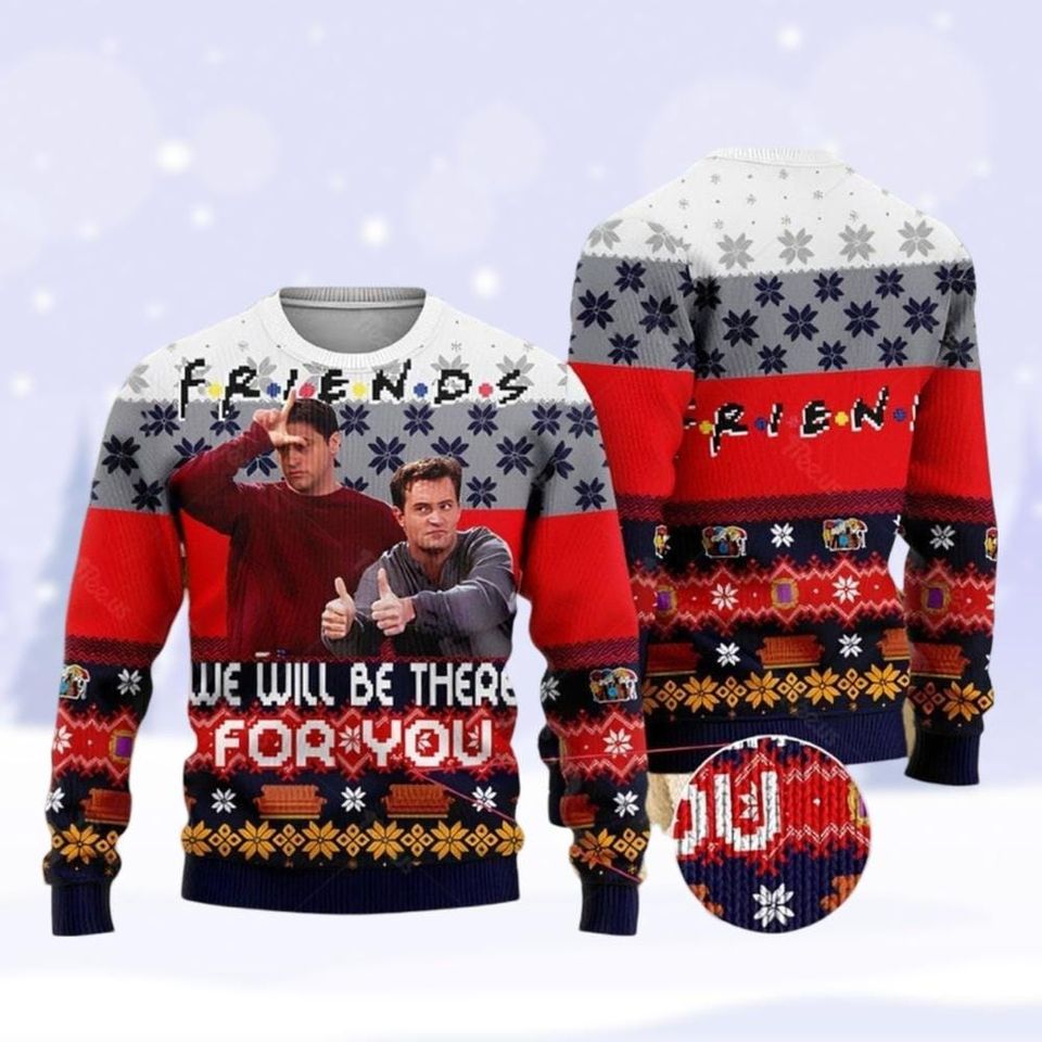 Friends Christmas Sweater, Joey And Chandler Ugly Xmas Sweater