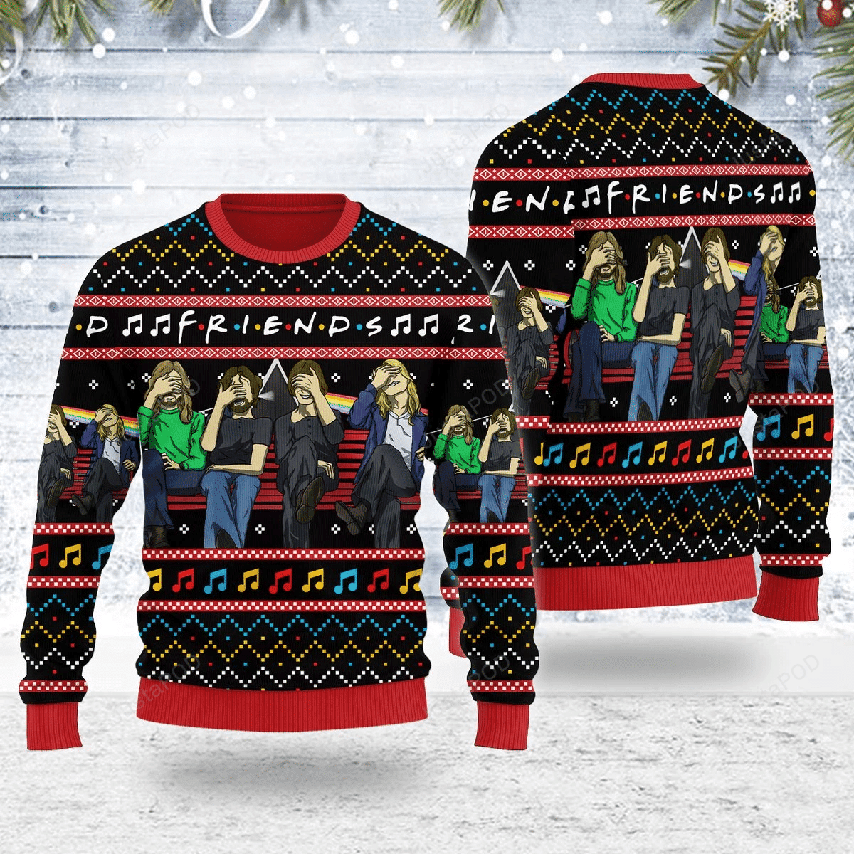 Friends Christmas Ugly Christmas Sweater Adult 3D Funny Matching for family