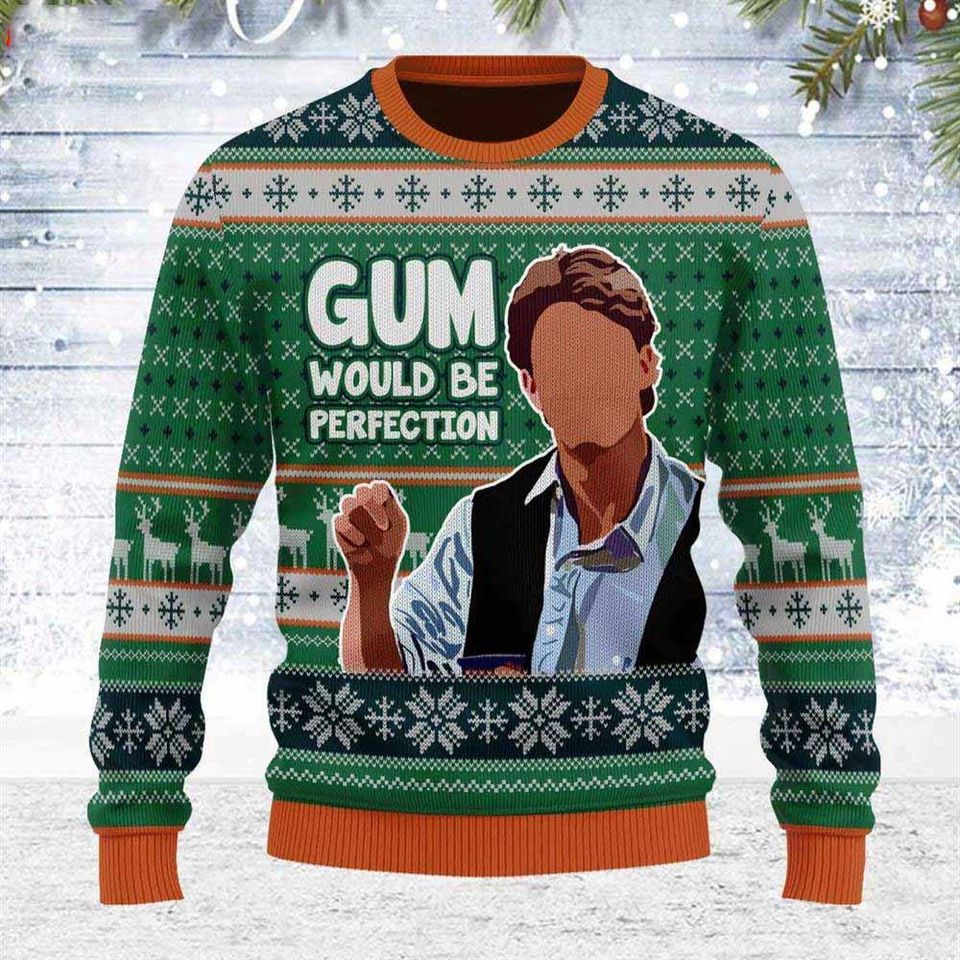 Friends Funny Chandler Bing Ugly Sweater, Gum Would Be Perfection