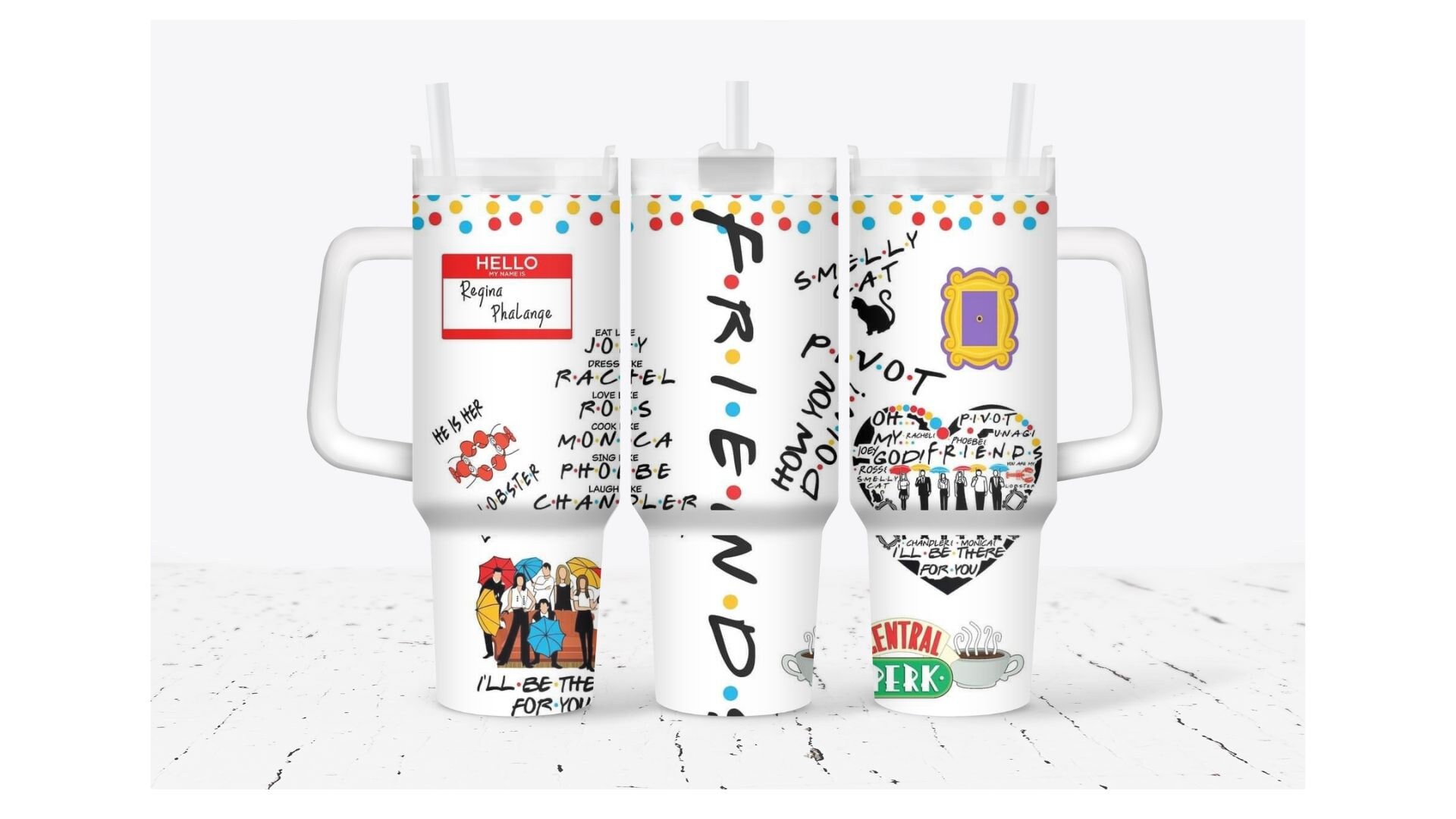 Friends Heart Love TV Series Custom Stanley Cup 40 oz 30 oz Tumbler With HandleTVC2301931