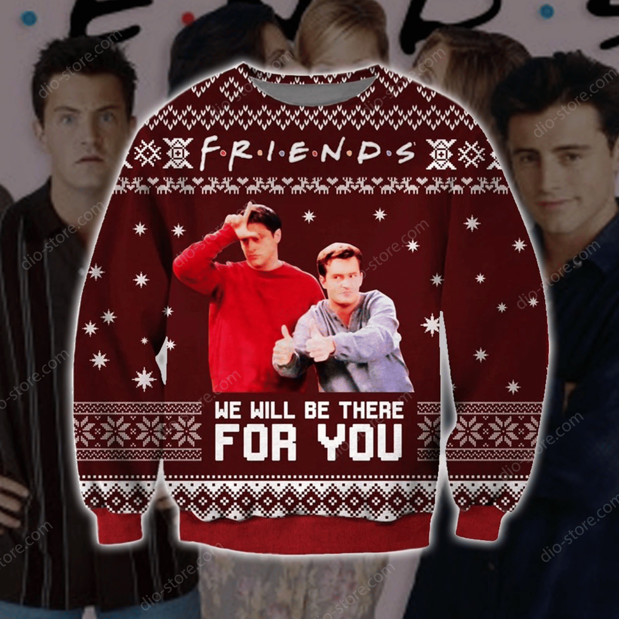 Friends Knitting Pattern 3D Print Ugly Christmas Sweater Adult 3D Funny Matching for family