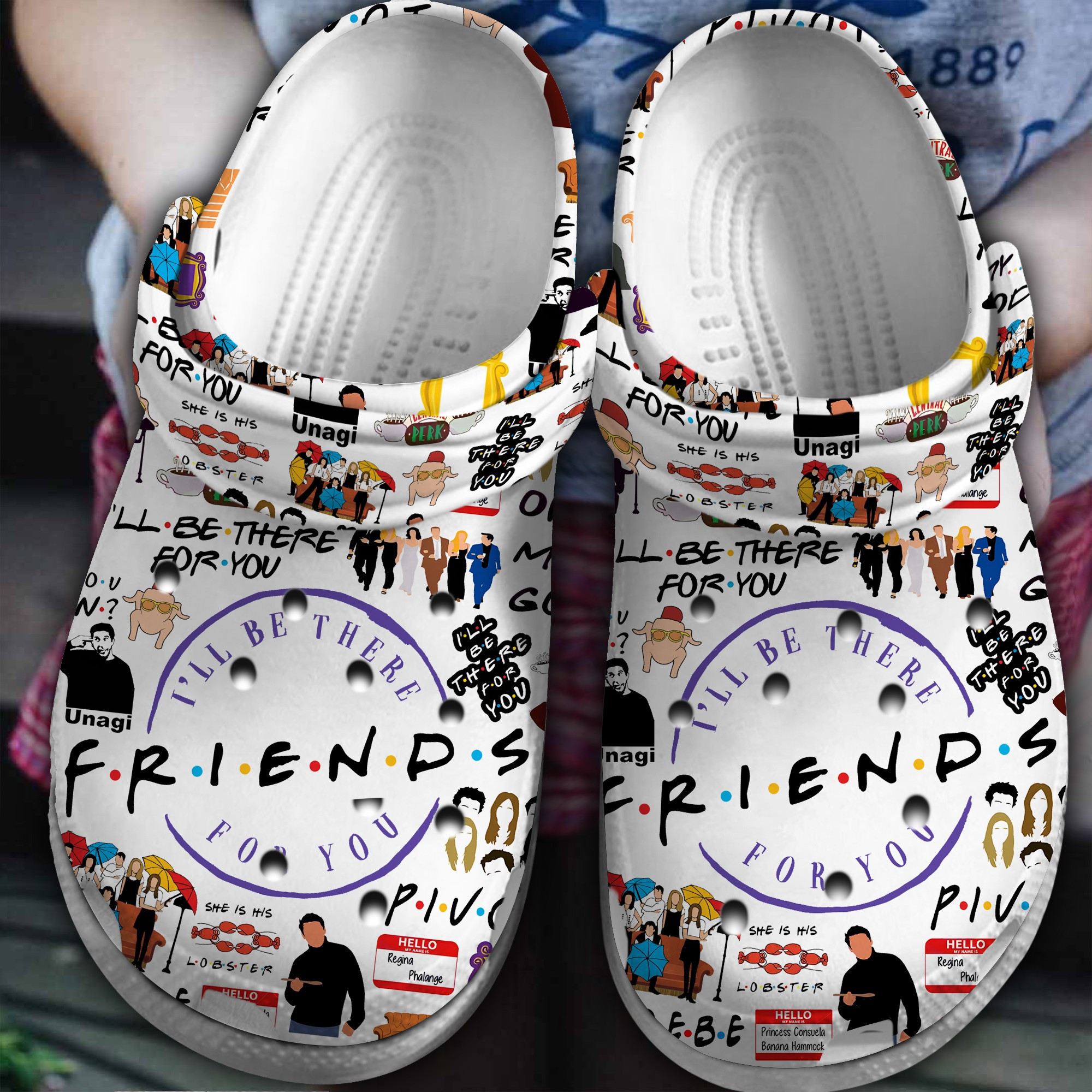 Friends TV Series Crocs Crocband Clogs Shoes Comfortable For Men Women and Kids