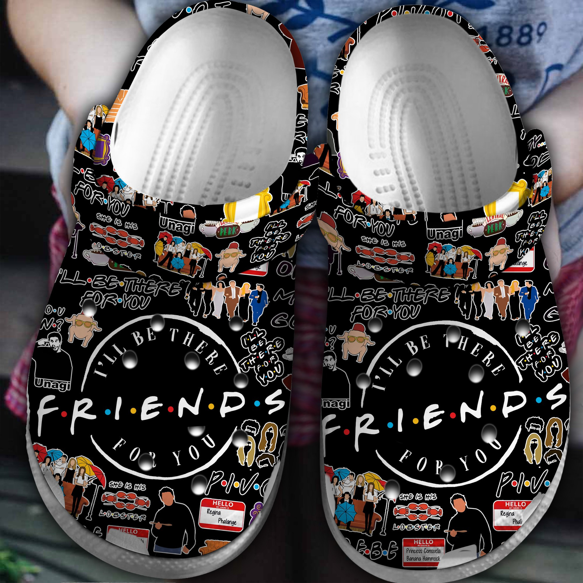 Friends TV Series Crocs Crocband Clogs Shoes Comfortable For Men Women and Kids