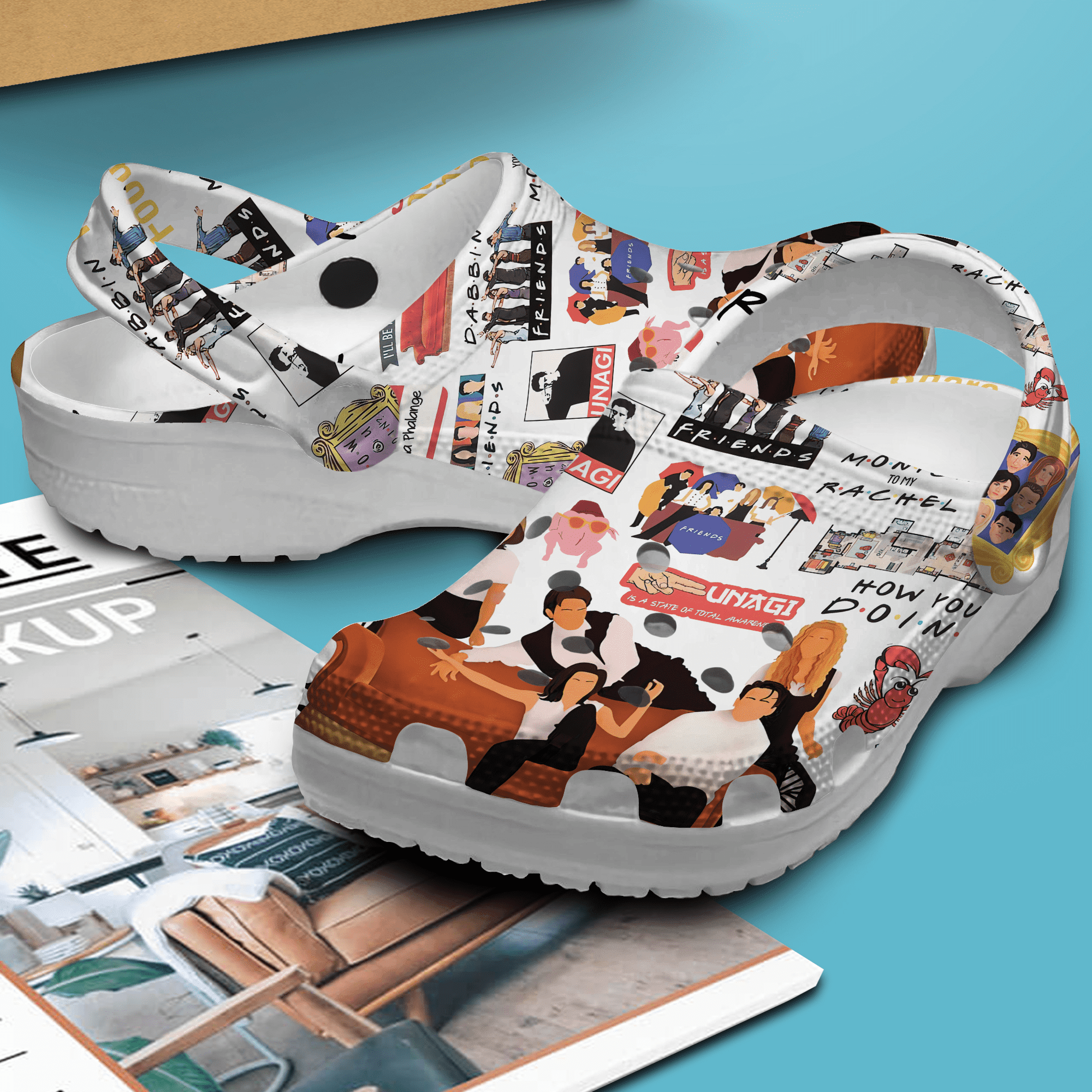 Friends TV Series Crocs Crocband Clogs Shoes Comfortable For Men Women and Kids - Image 3