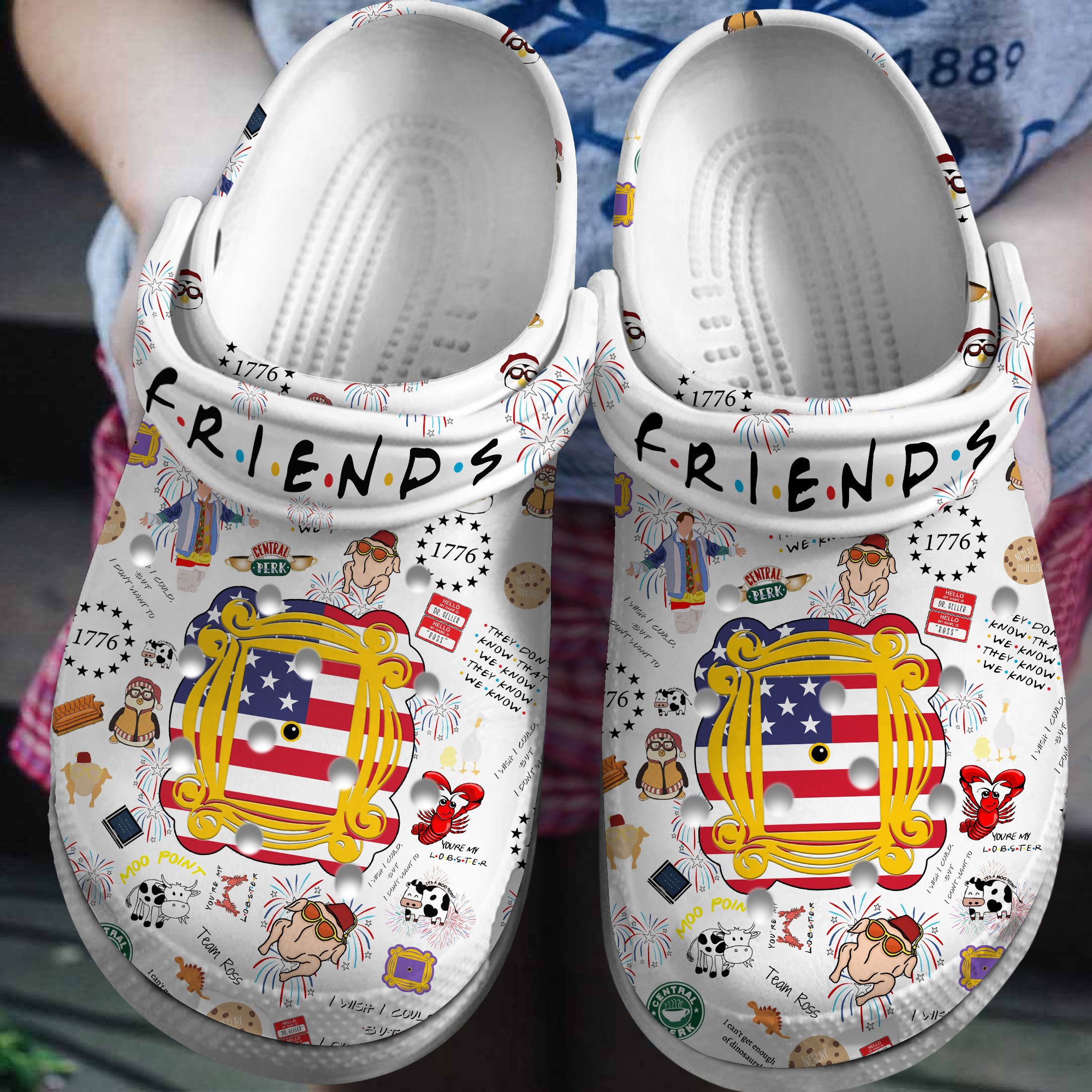 Friends TV Series Crocs Crocband Clogs Shoes Comfortable For Men Women and Kids